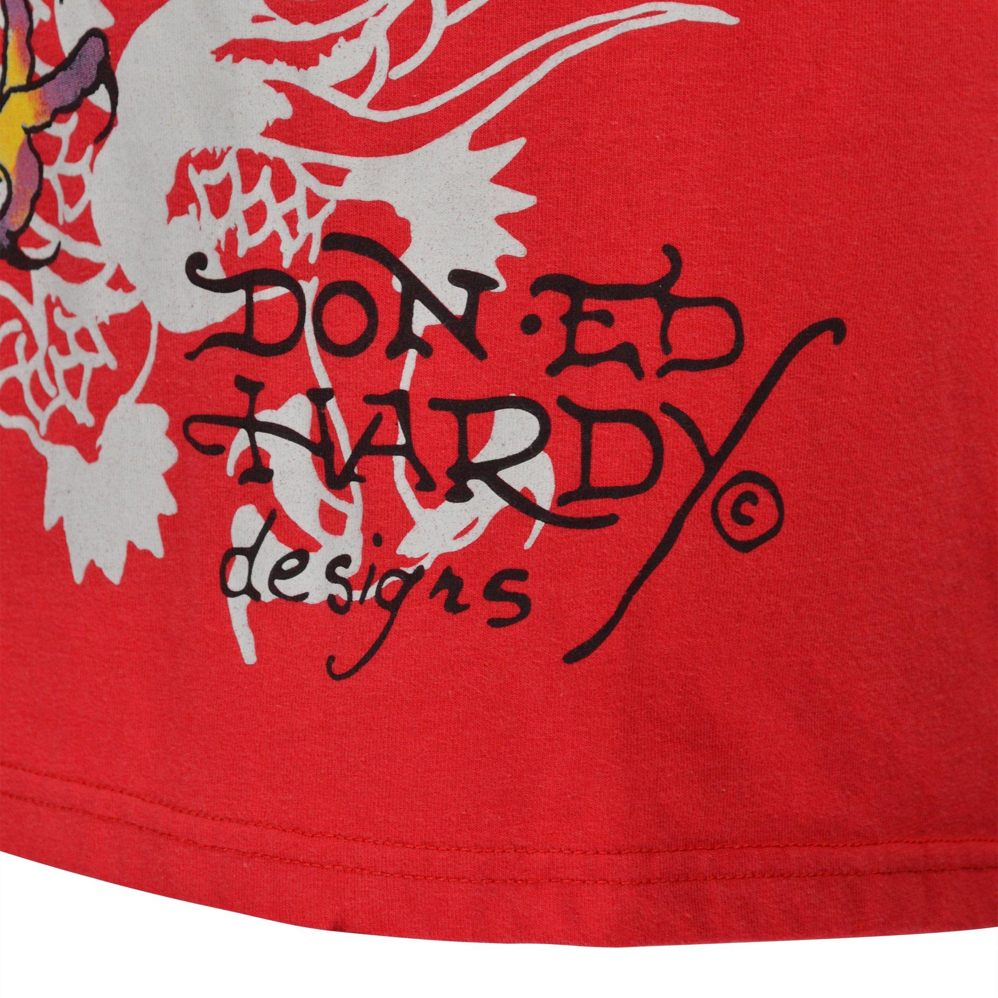 Ed Hardy Men's Dragons Boxy Tee - Vintage Red - RED Thumbnail View 5