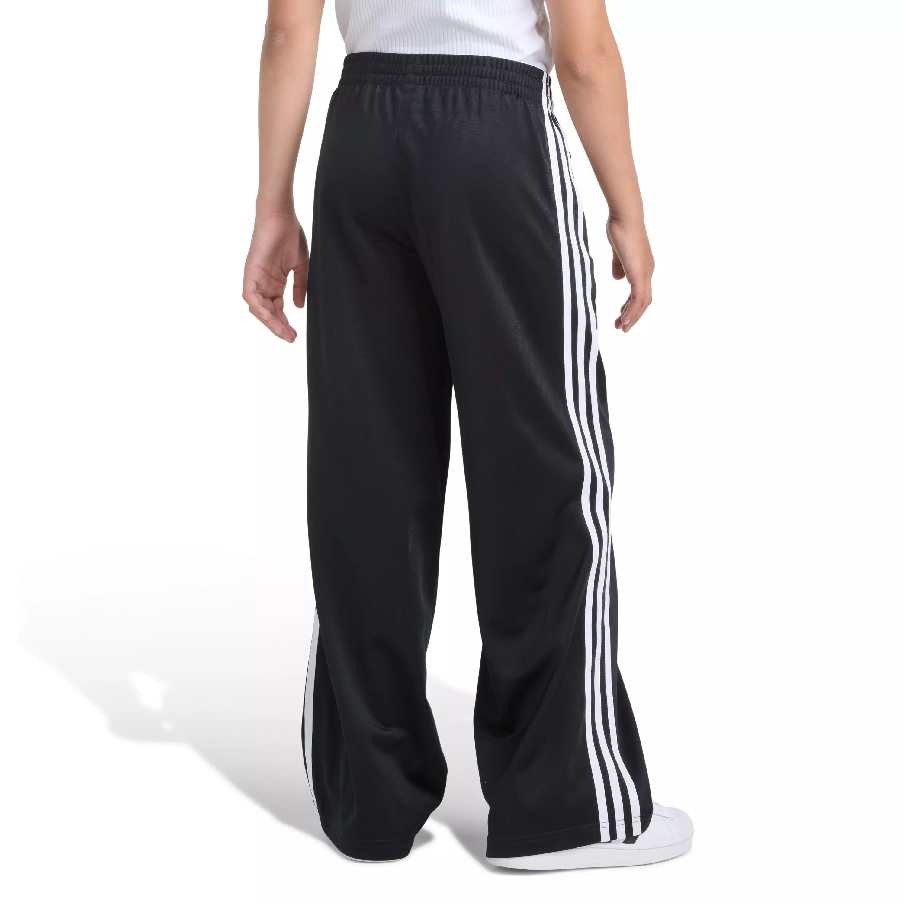 adidas Big Girls' Wide Leg Firebird Pants - Black - BLACK