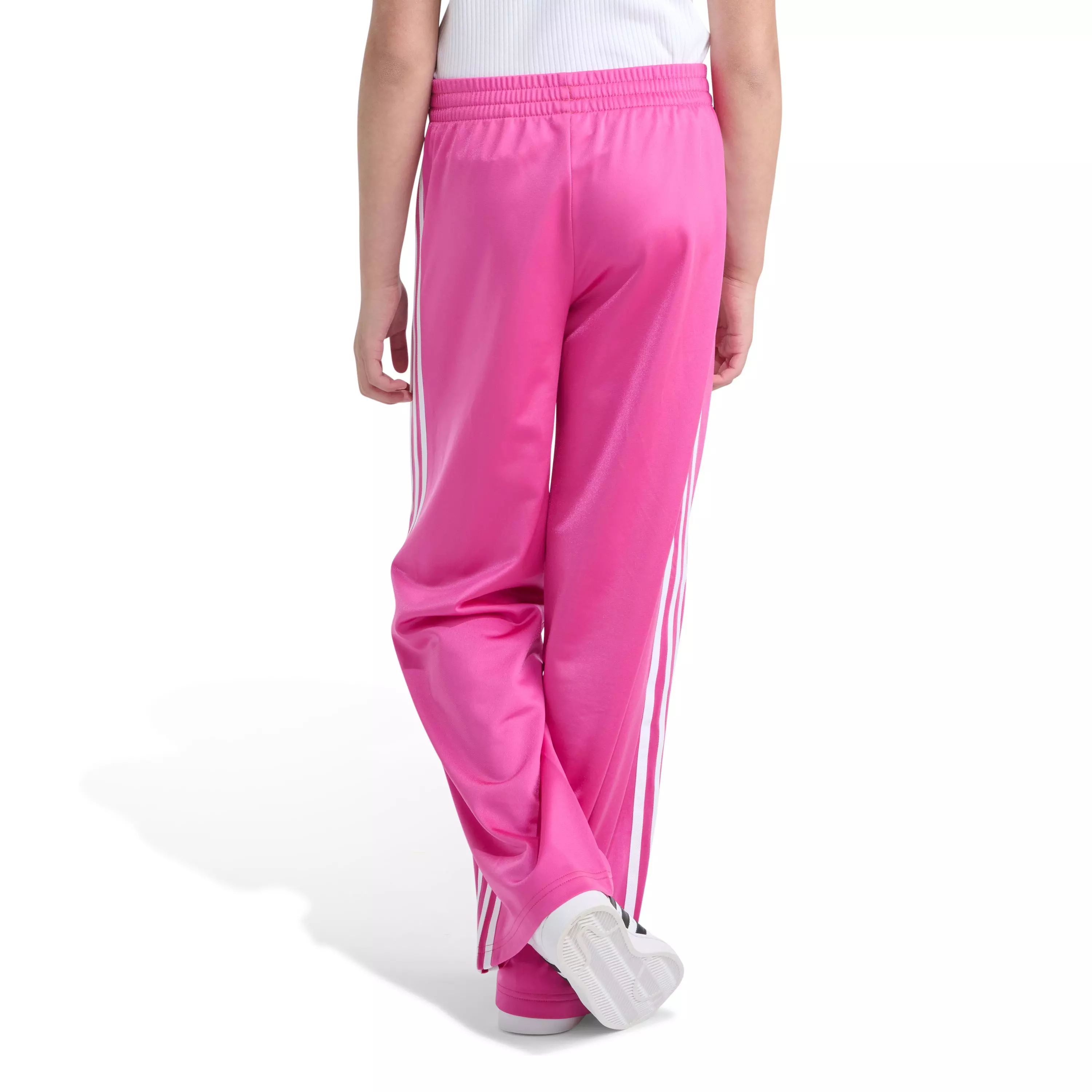 adidas Big Girls' Wide Leg Firebird Pants - Pink Fusion - PINK