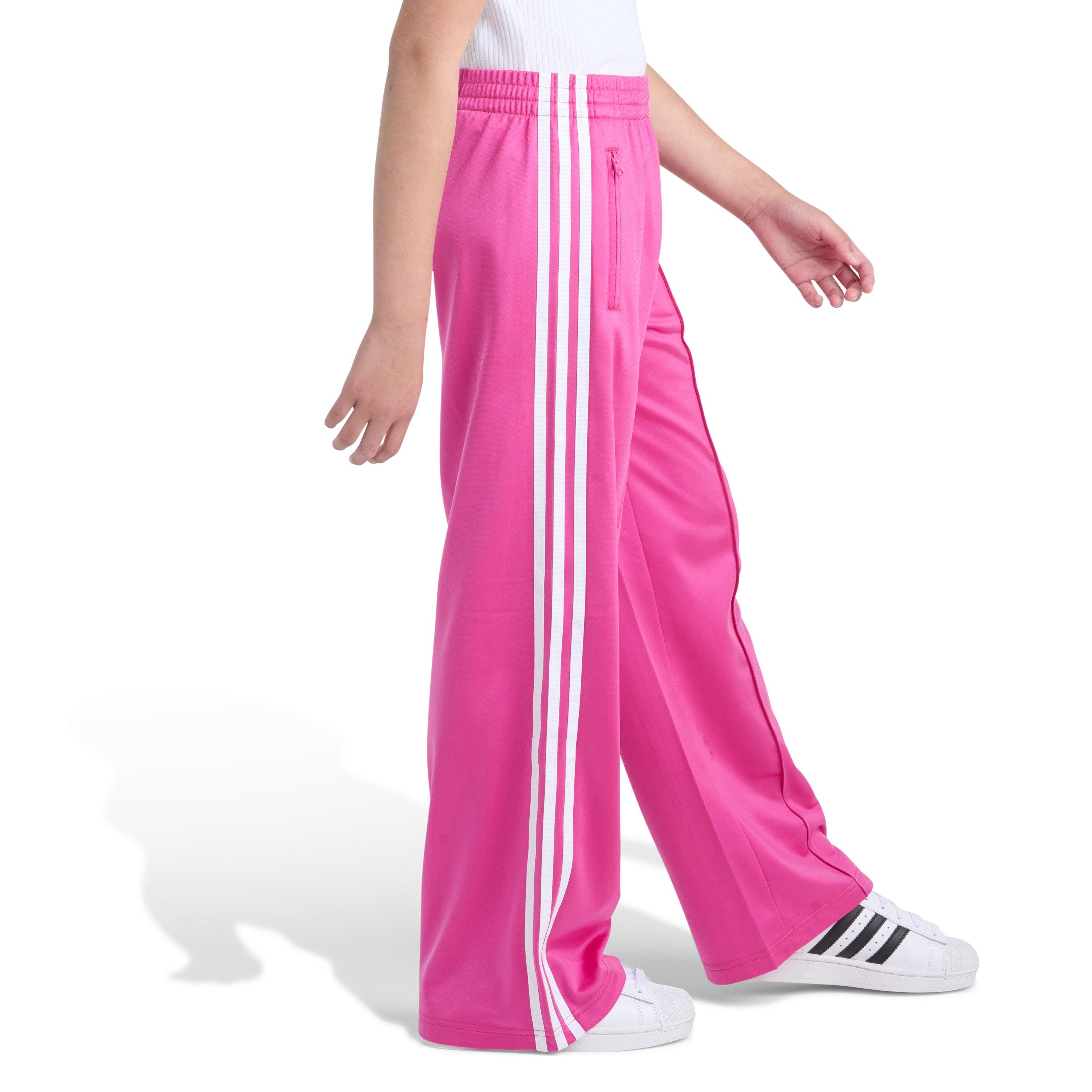 adidas Wide Leg Firebird Big Girls' Pink Fusion Pants