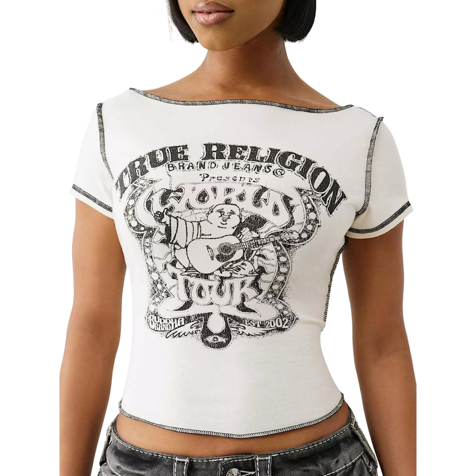 True Religion Women's Vintage Slash Tee