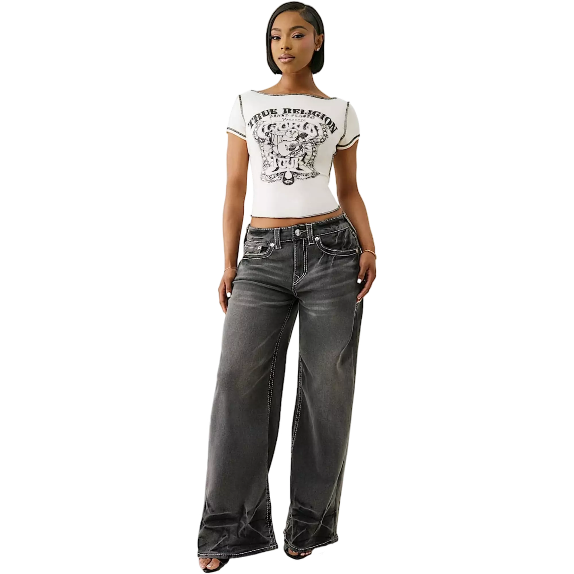 True Religion Women's Vintage Slash Tee