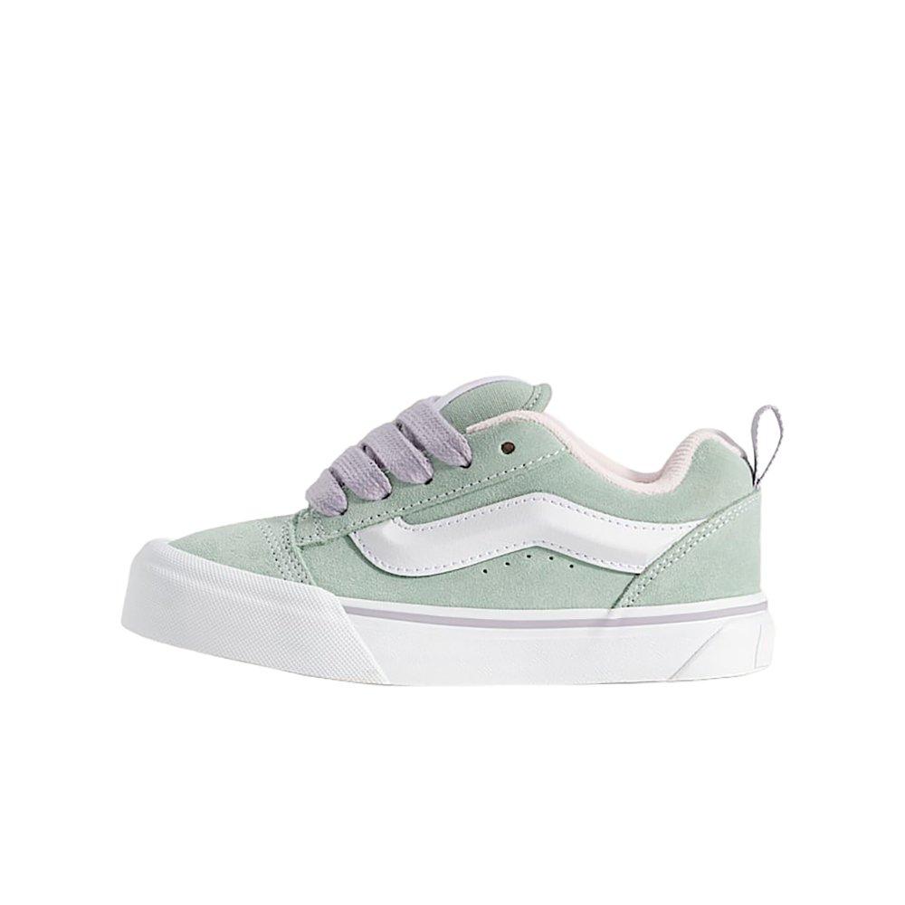 Vans Knu Skool Grade School Girls' "Grey/Olive Green" Shoe