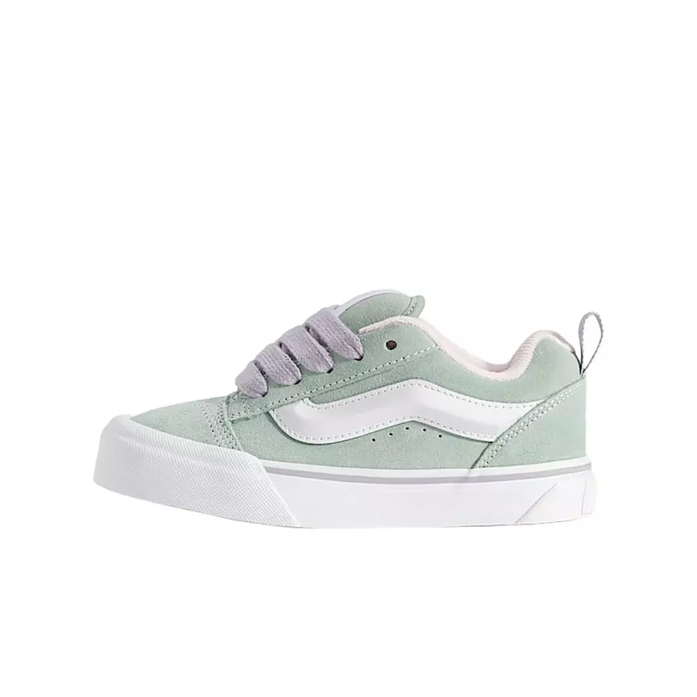 Vans Knu Skool "Grey/Olive Green" Grade School Girls' Shoe - GREEN