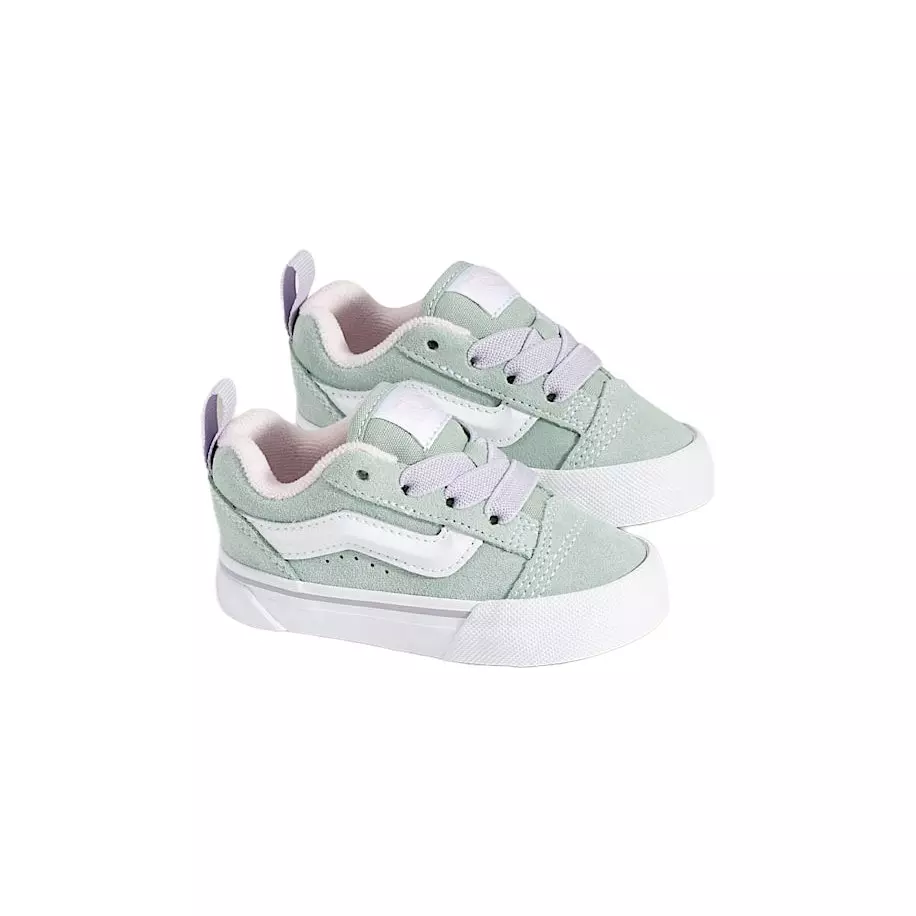 Vans Knu Skool "Grey/Olive Green" Toddler Girls' Shoe - GREEN