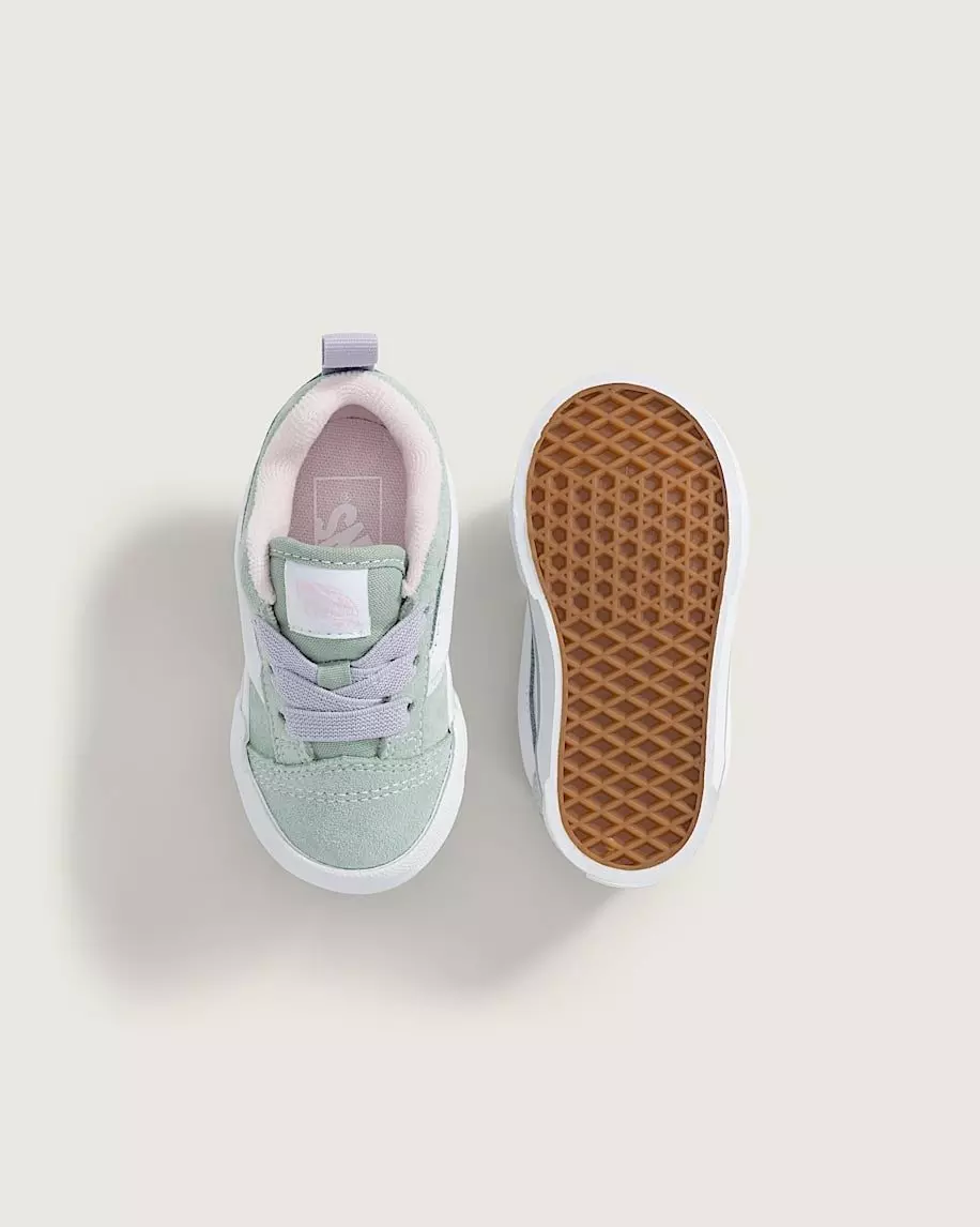 Vans Knu Skool "Grey/Olive Green" Toddler Girls' Shoe - GREEN