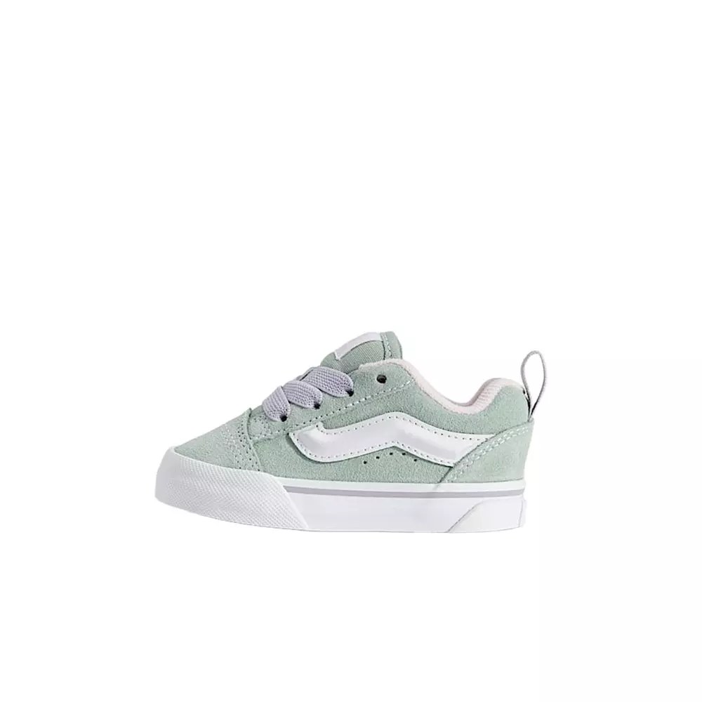 Vans Knu Skool "Grey/Olive Green" Toddler Girls' Shoe - GREEN