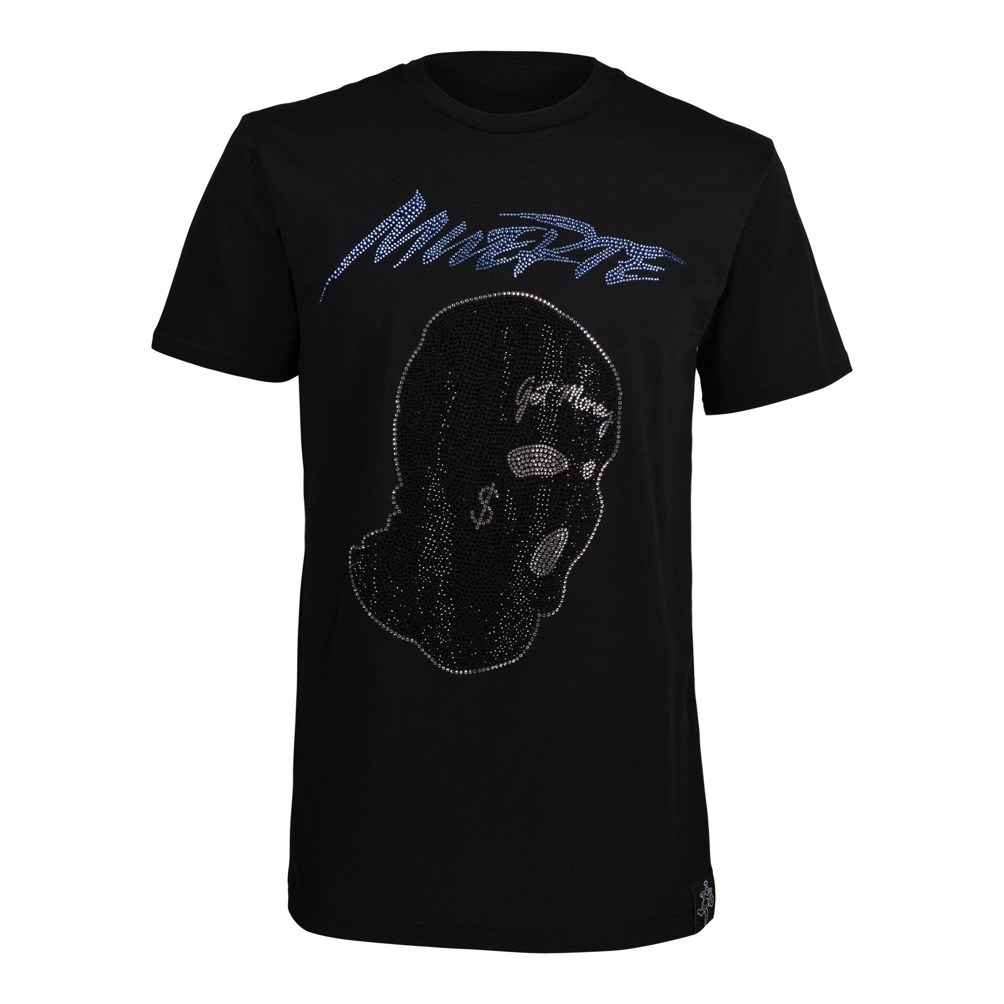 Hasta Muerte Men's Ski Rhinestone Tee - Black - BLACK