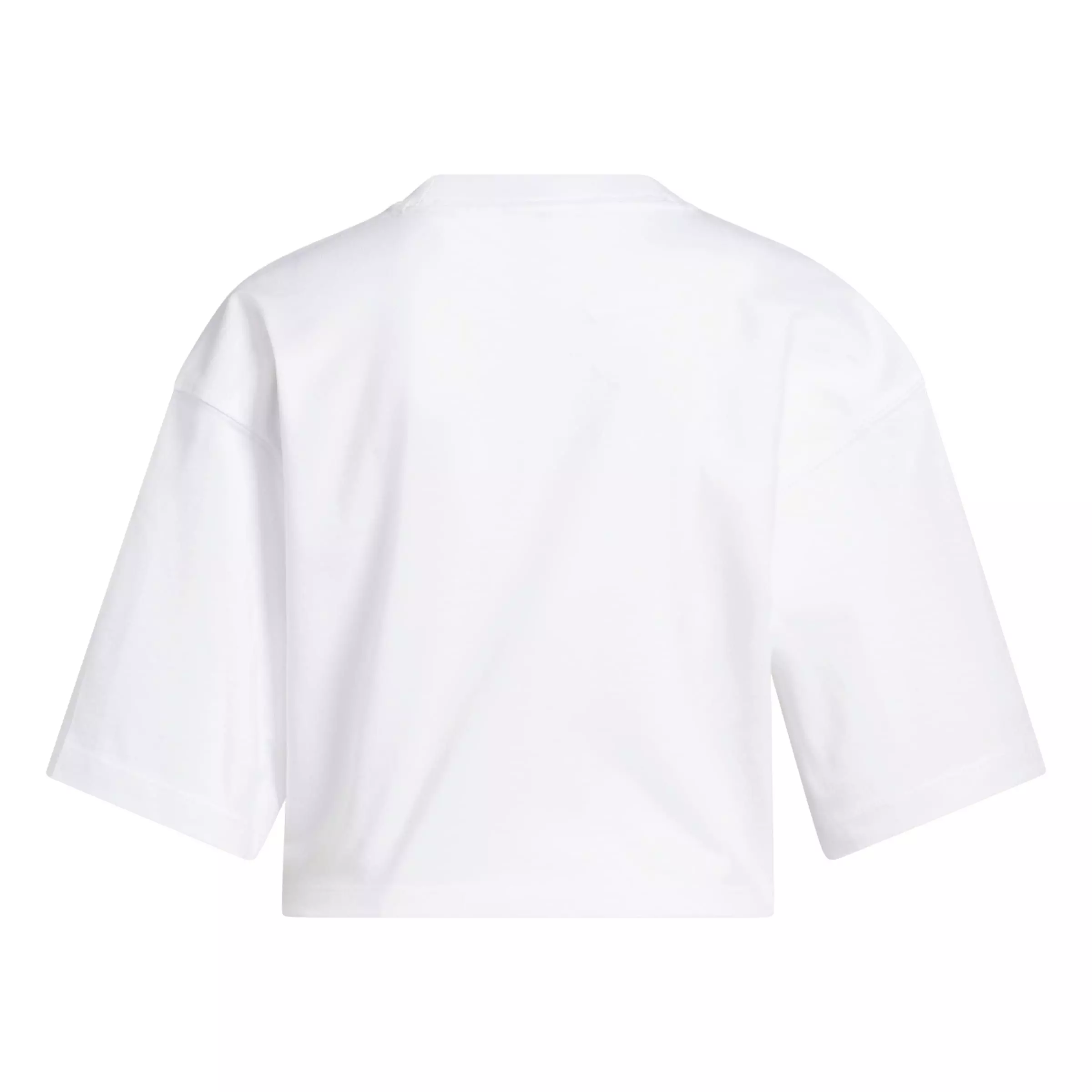 adidas Women's Cropped Cherry Tee - White - WHITE