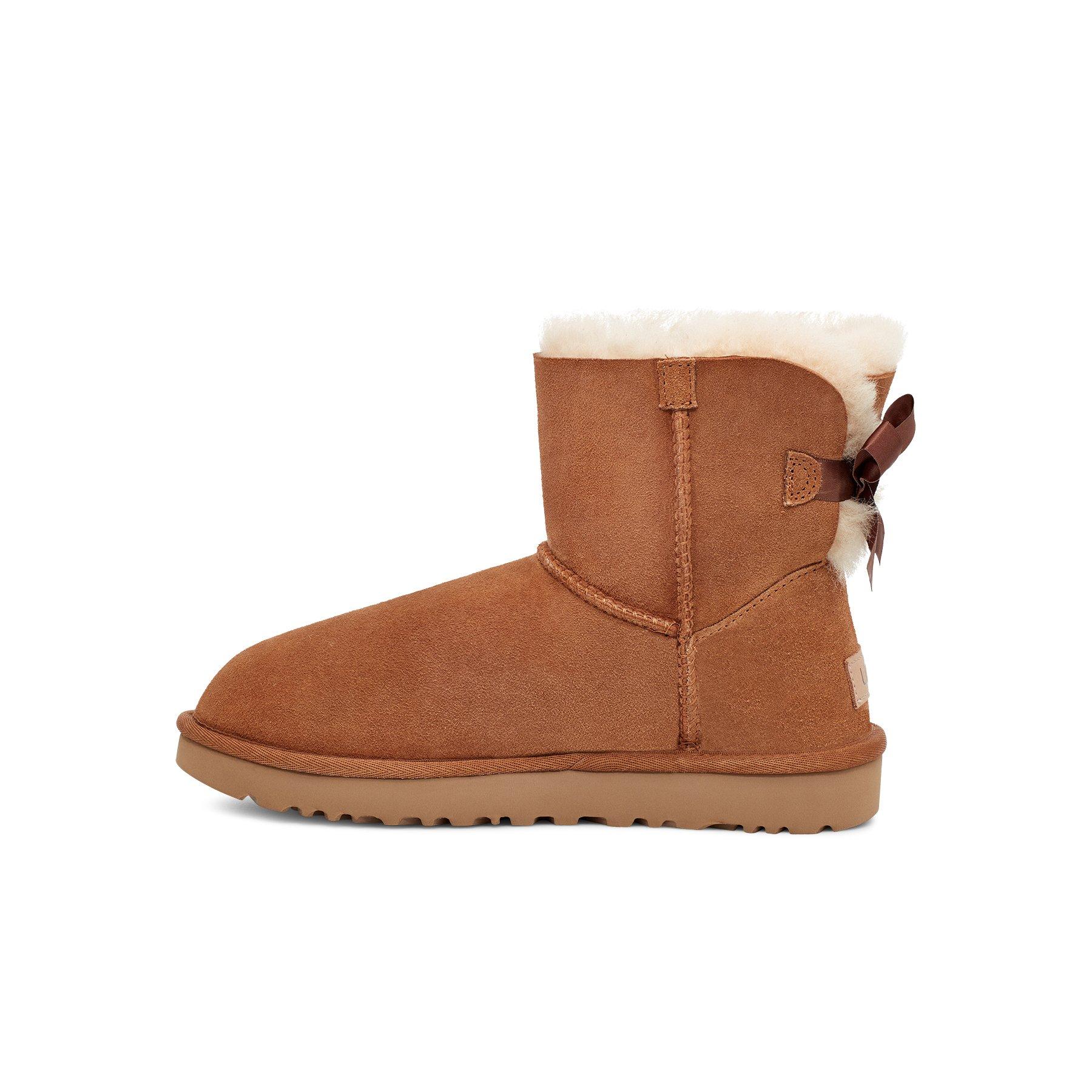 UGG Mini Bailey Bow II "Chestnut" Women's Boot - BROWN Thumbnail View 2