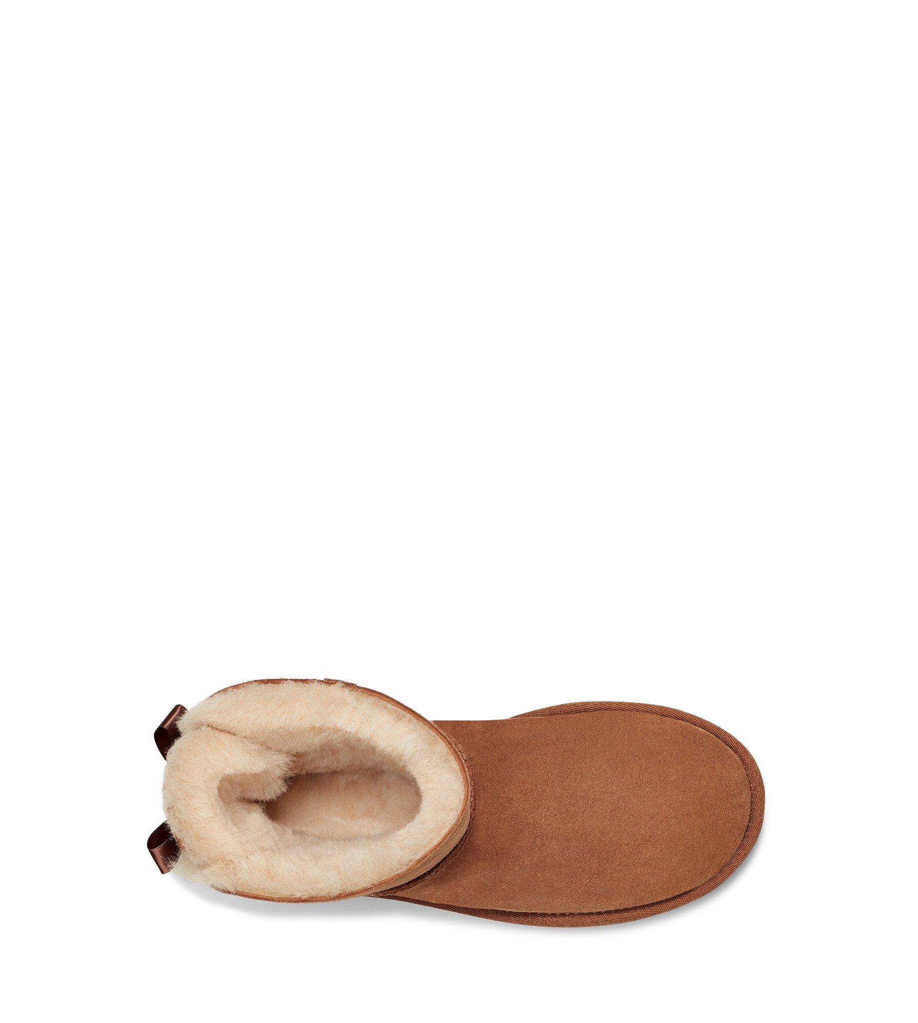 UGG Mini Bailey Bow II "Chestnut" Women's Boot - BROWN Thumbnail View 3