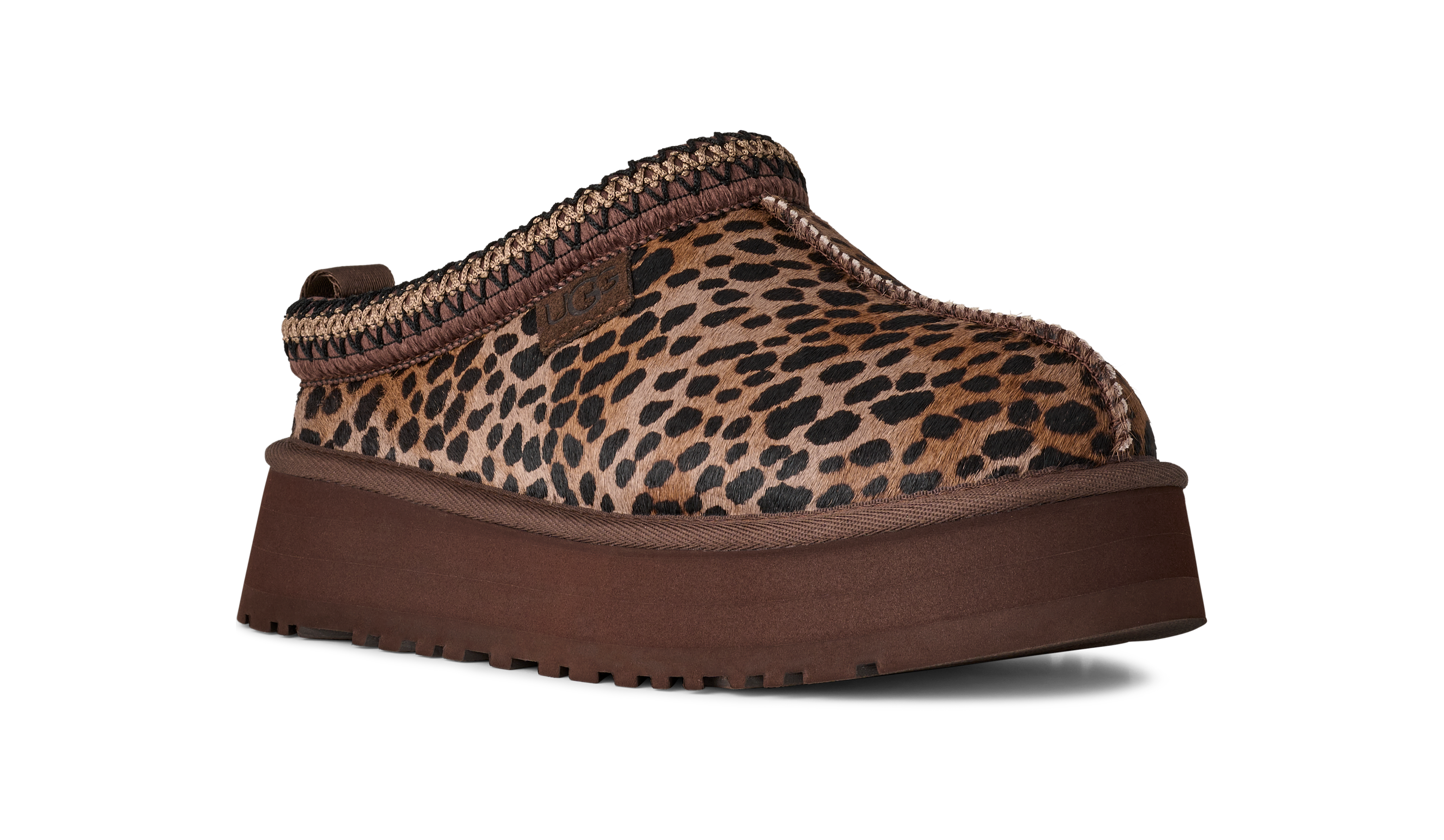 UGG Tazz Caspian "Leopard" Women's Slipper - BROWN/BLACK Thumbnail View 3