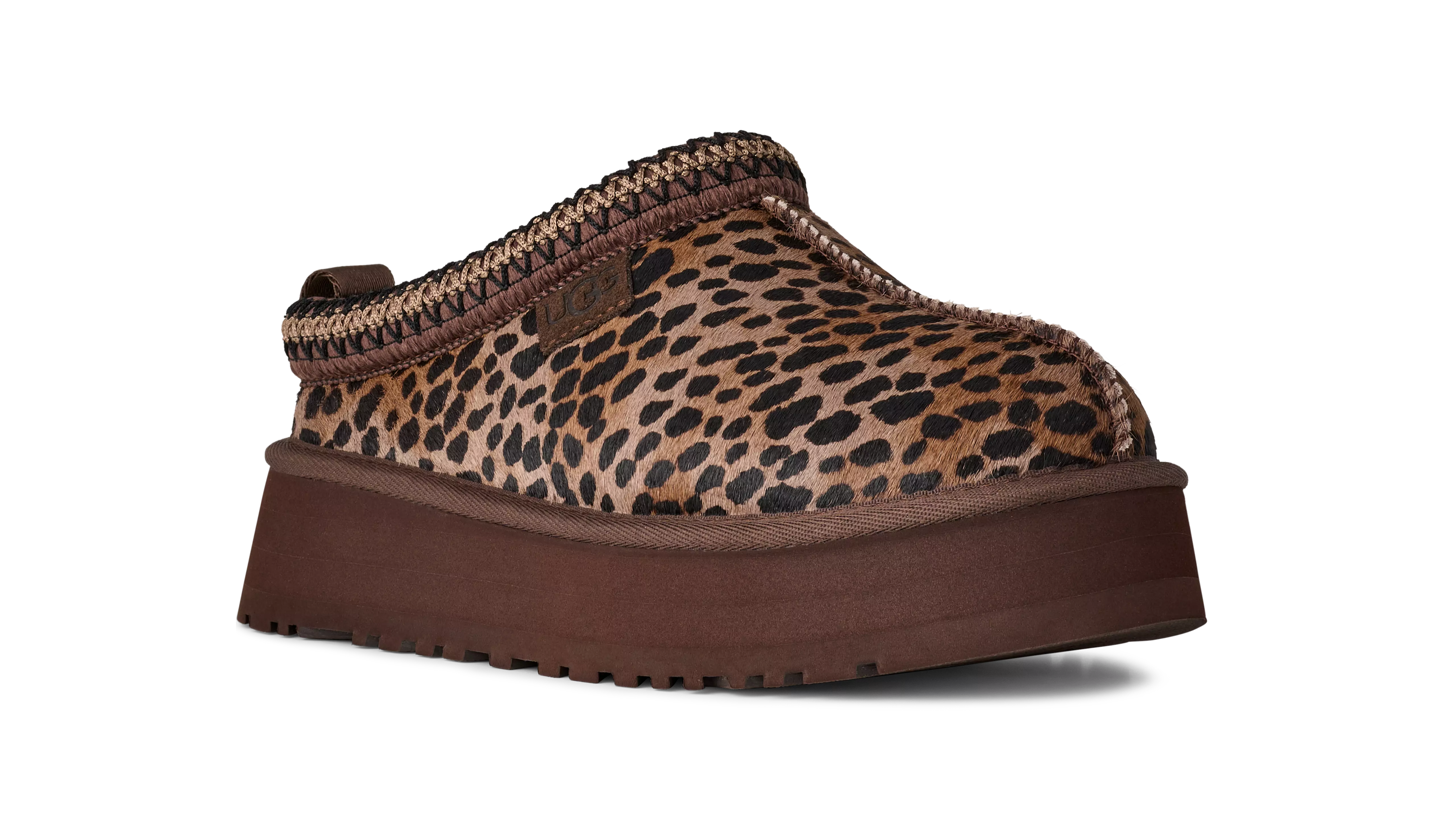 UGG Tazz Caspian "Leopard" Women's Slipper - BROWN/BLACK