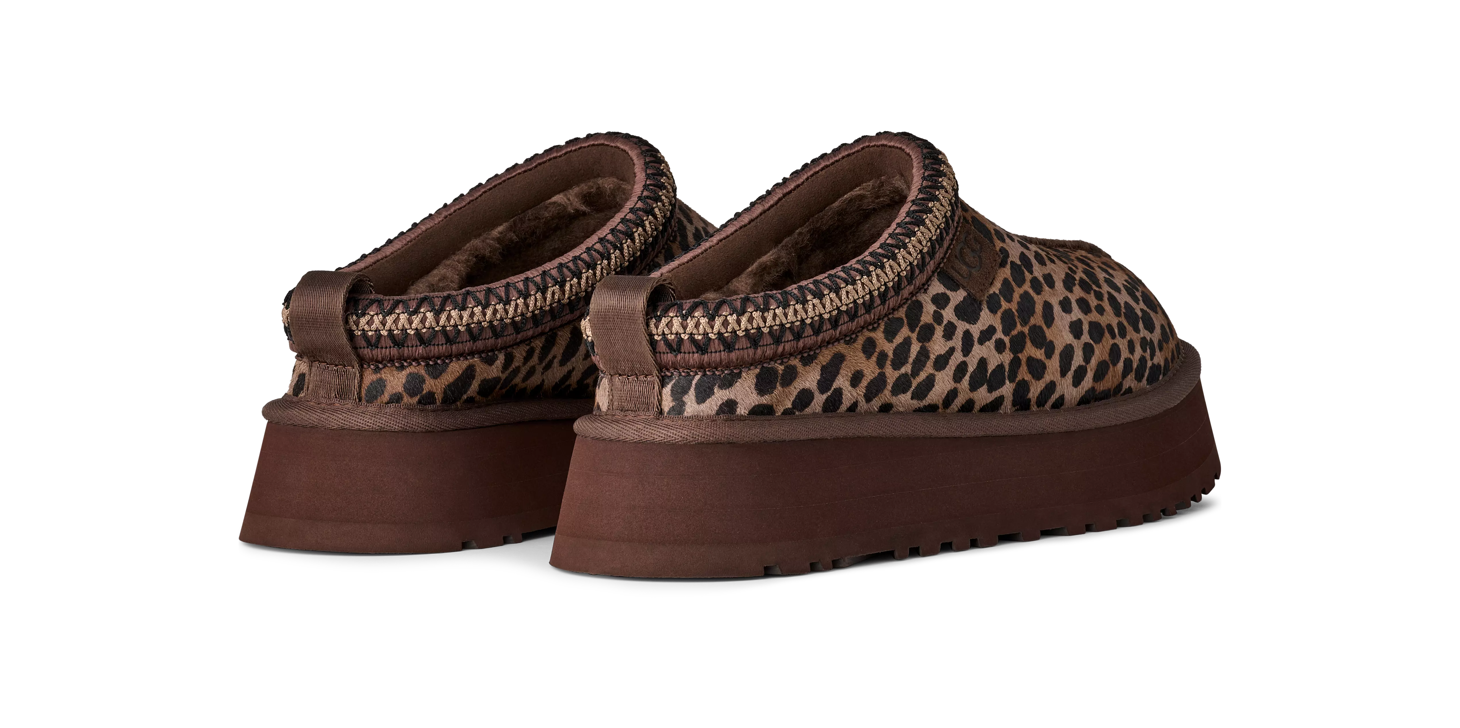 UGG Tazz Caspian "Leopard" Women's Slipper - BROWN/BLACK