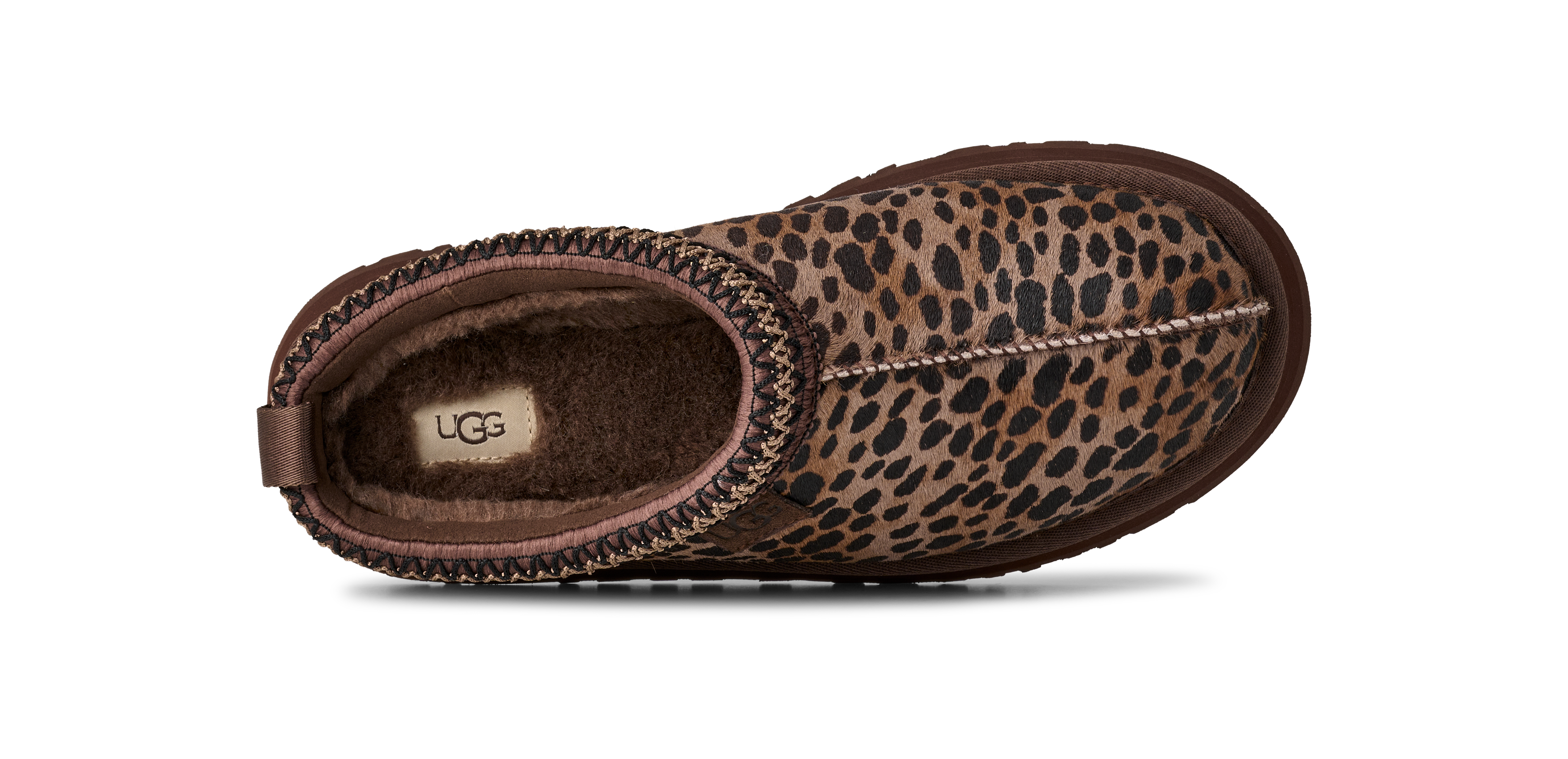 UGG Tazz Caspian "Leopard" Women's Slipper - BROWN/BLACK Thumbnail View 5