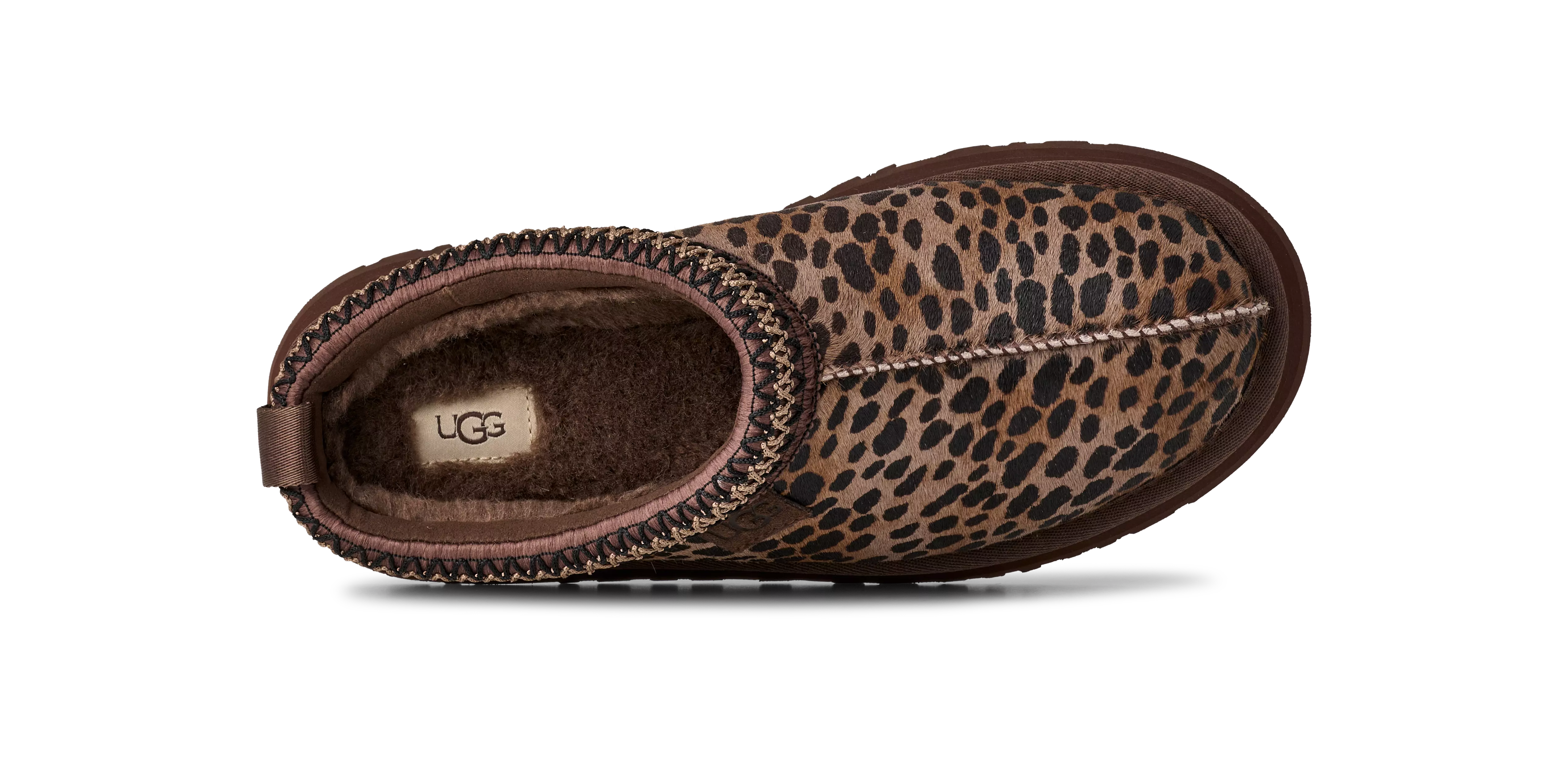 UGG Tazz Caspian "Leopard" Women's Slipper - BROWN/BLACK