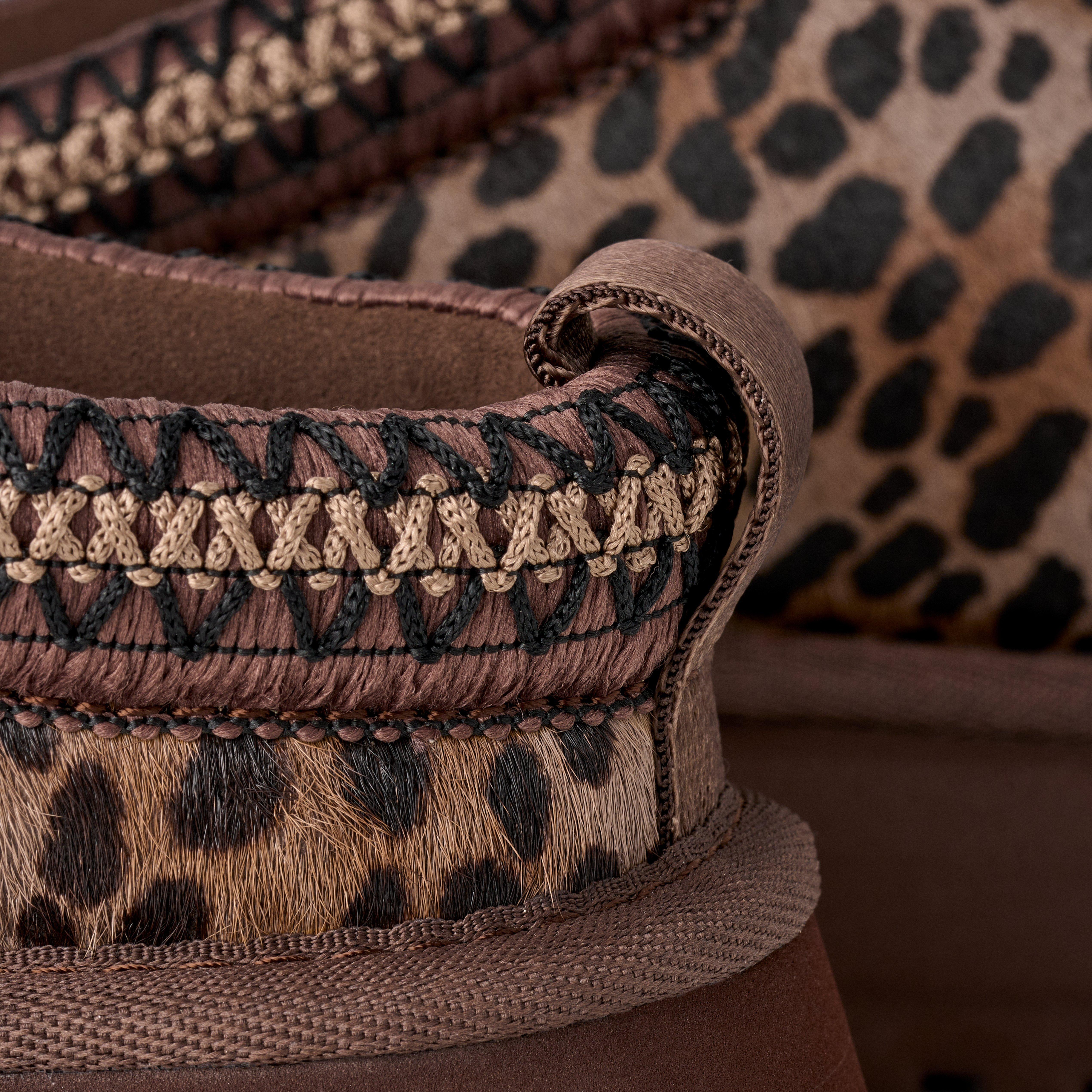 UGG Tazz Caspian "Leopard" Women's Slipper - BROWN/BLACK Thumbnail View 7