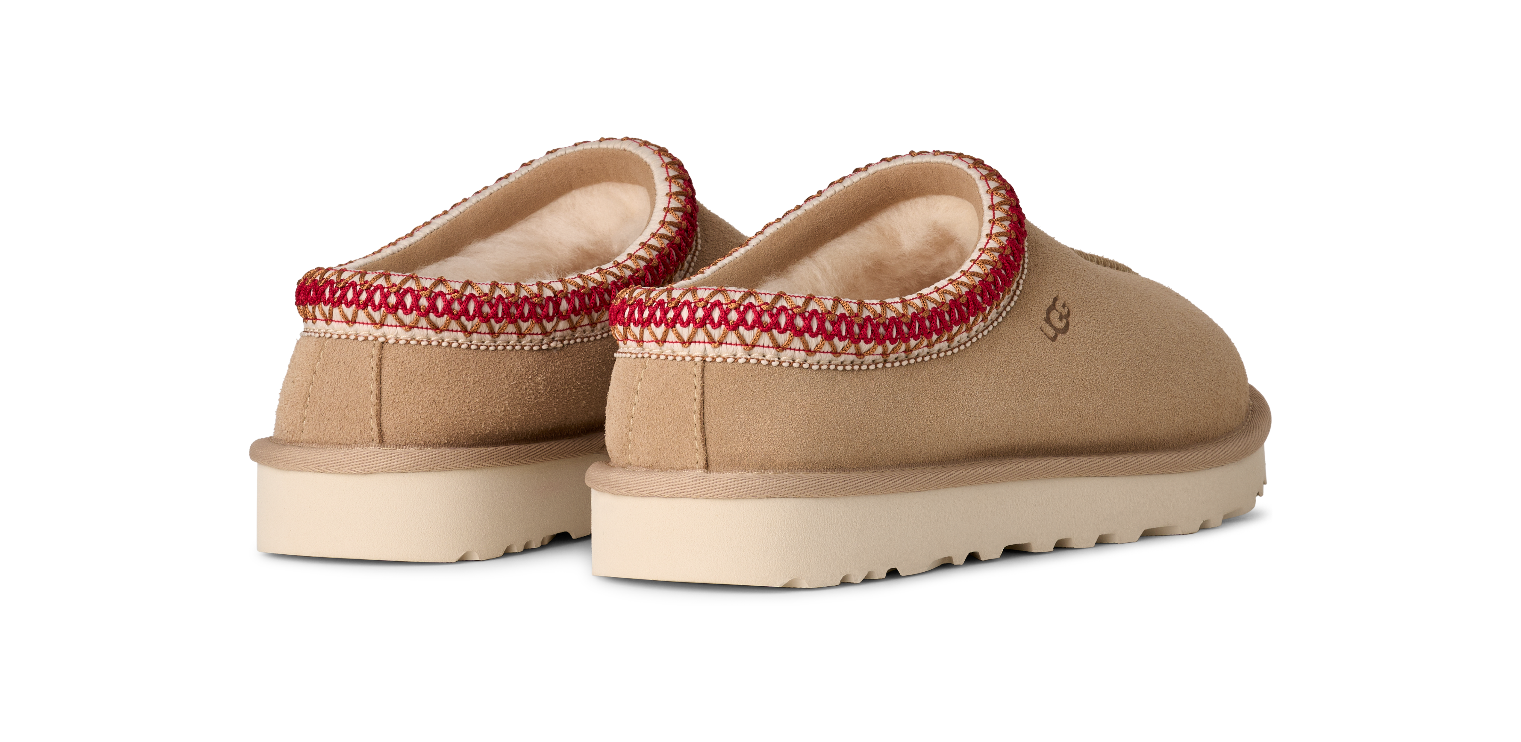 UGG Tasman II "Sand/Dark Cherry" Women's Slipper - SAND Thumbnail View 4