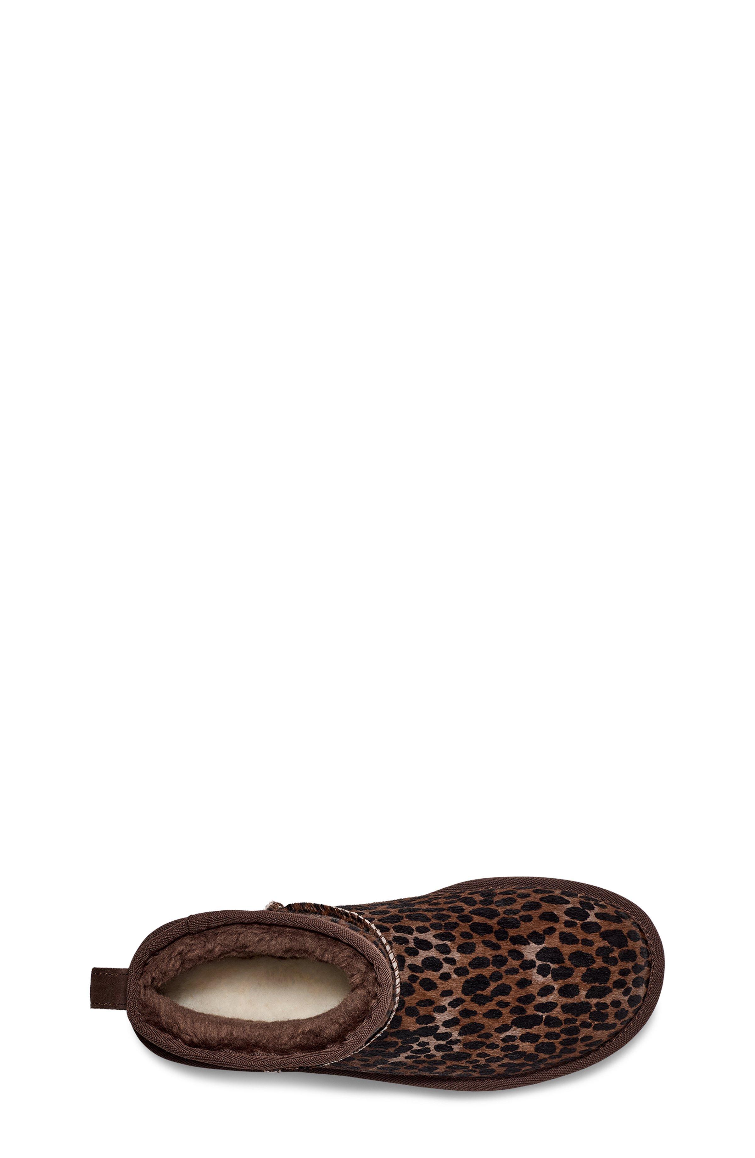 UGG Classic Ultra Mini "Leopard Print" Women's Boot - BLACK/BROWN Thumbnail View 5