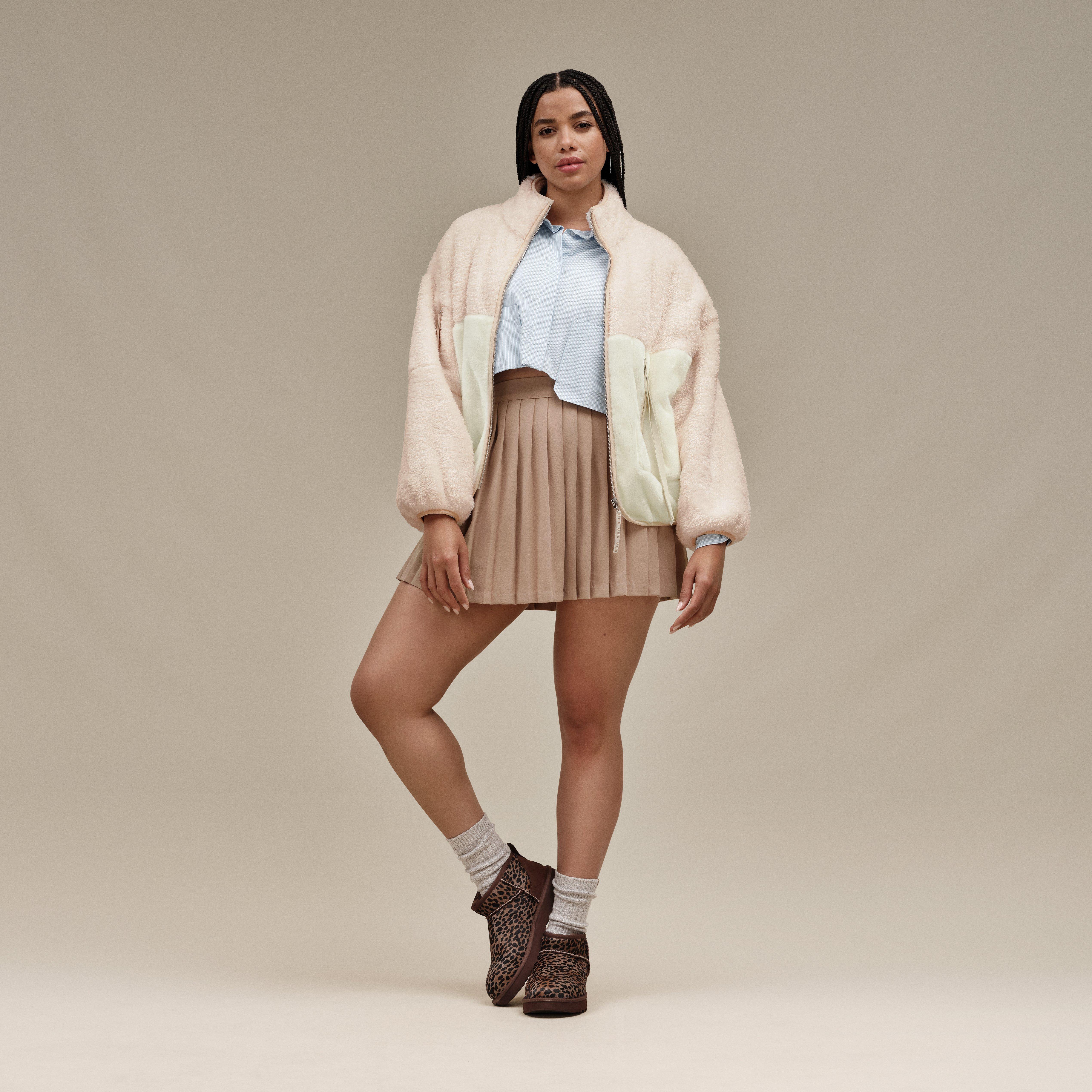 UGG Classic Ultra Mini "Leopard Print" Women's Boot - BLACK/BROWN Thumbnail View 6