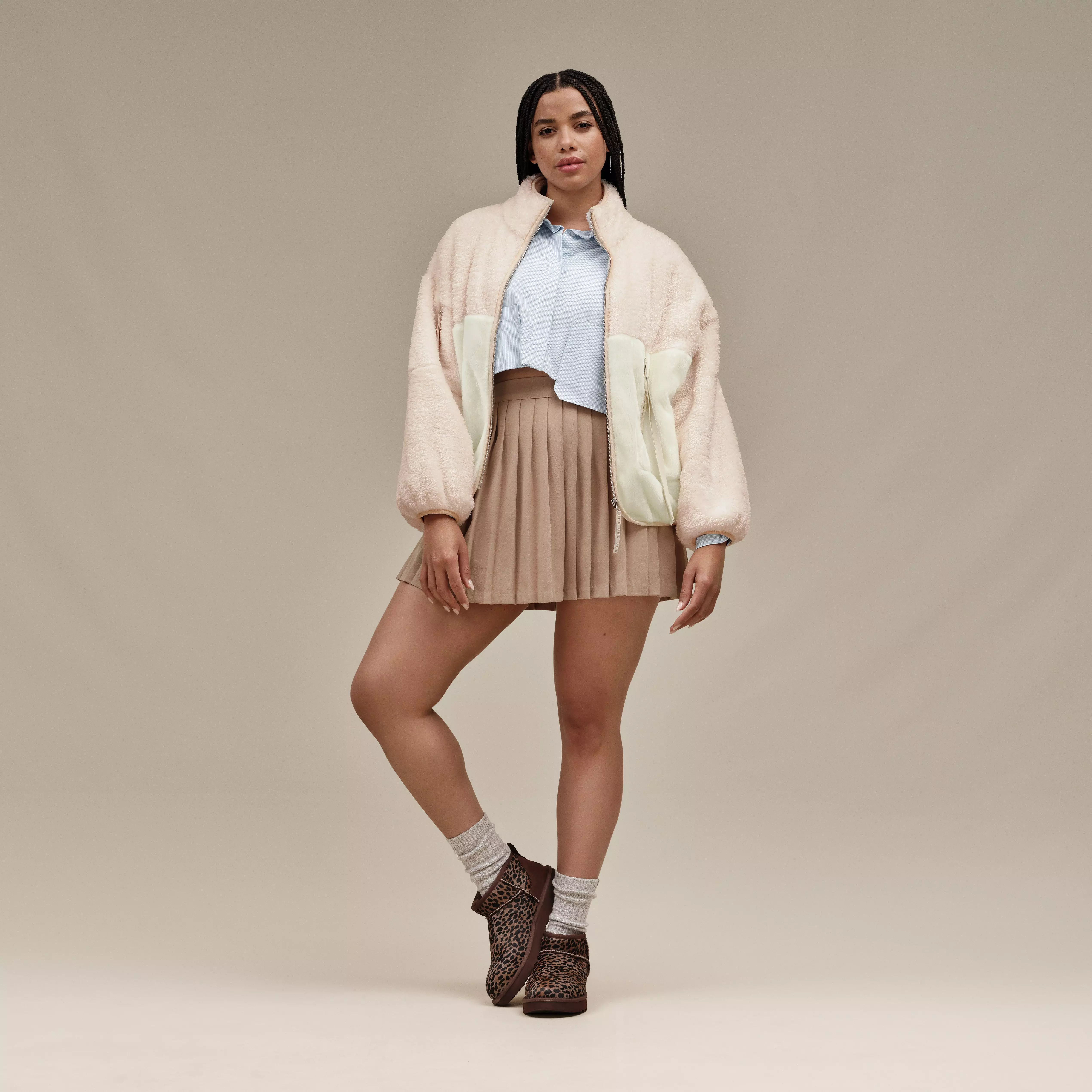 UGG Classic Ultra Mini "Leopard Print" Women's Boot - BLACK/BROWN