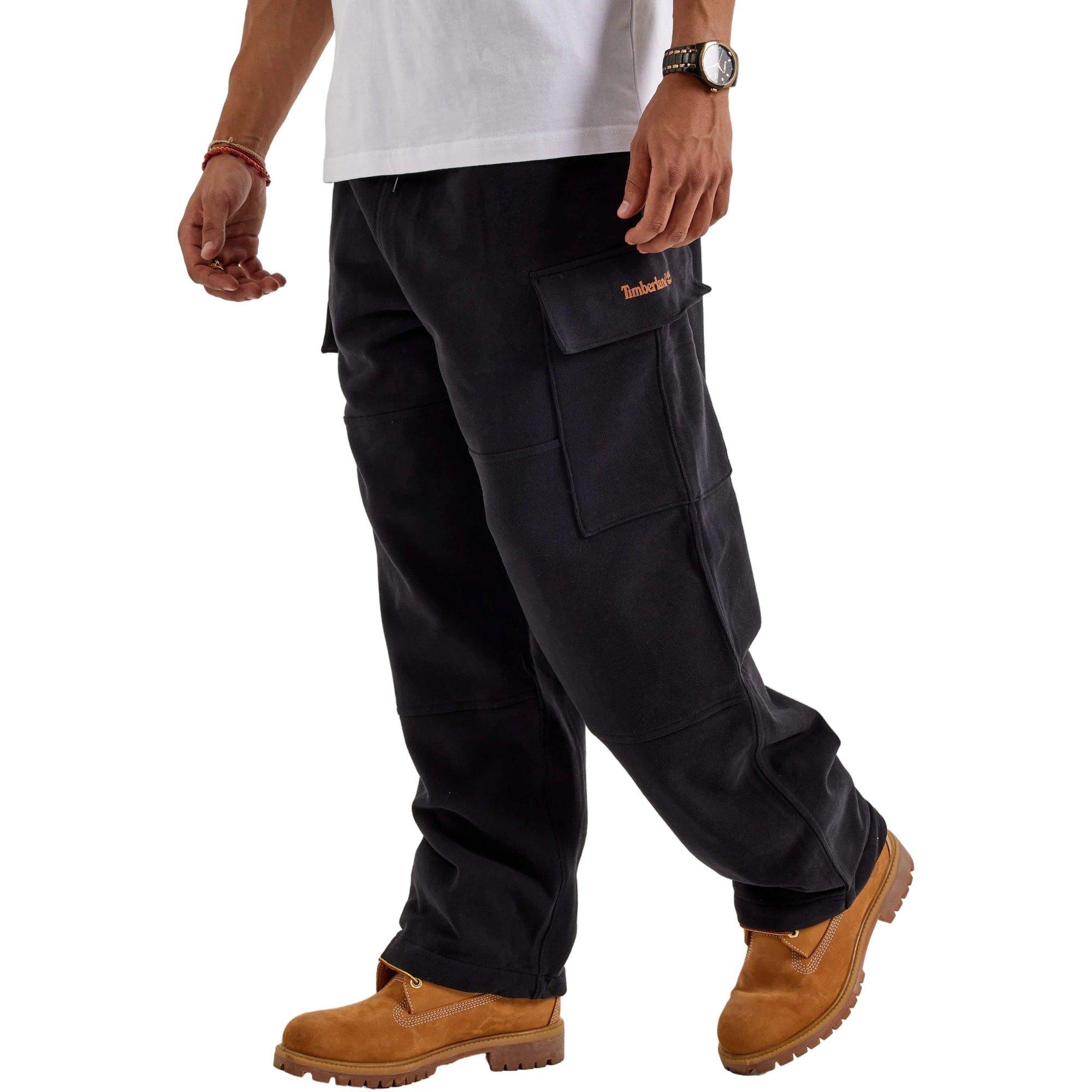 Timberland Men's Cargo Fleece Pants - BLACK Thumbnail View 4