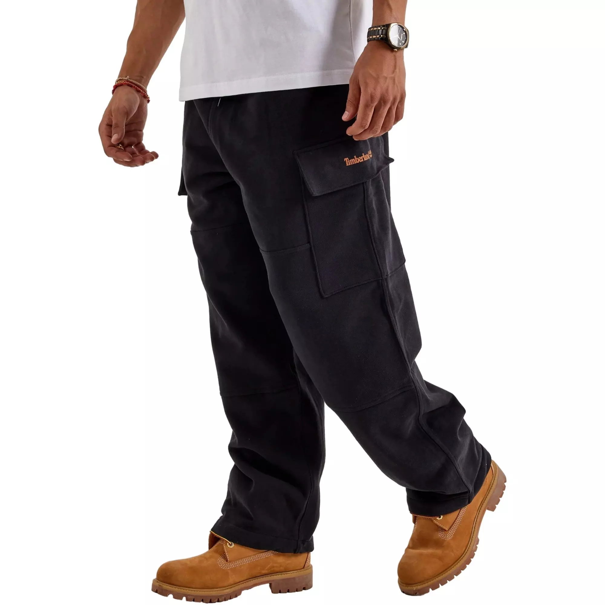 Timberland Men's Cargo Fleece Pants - BLACK