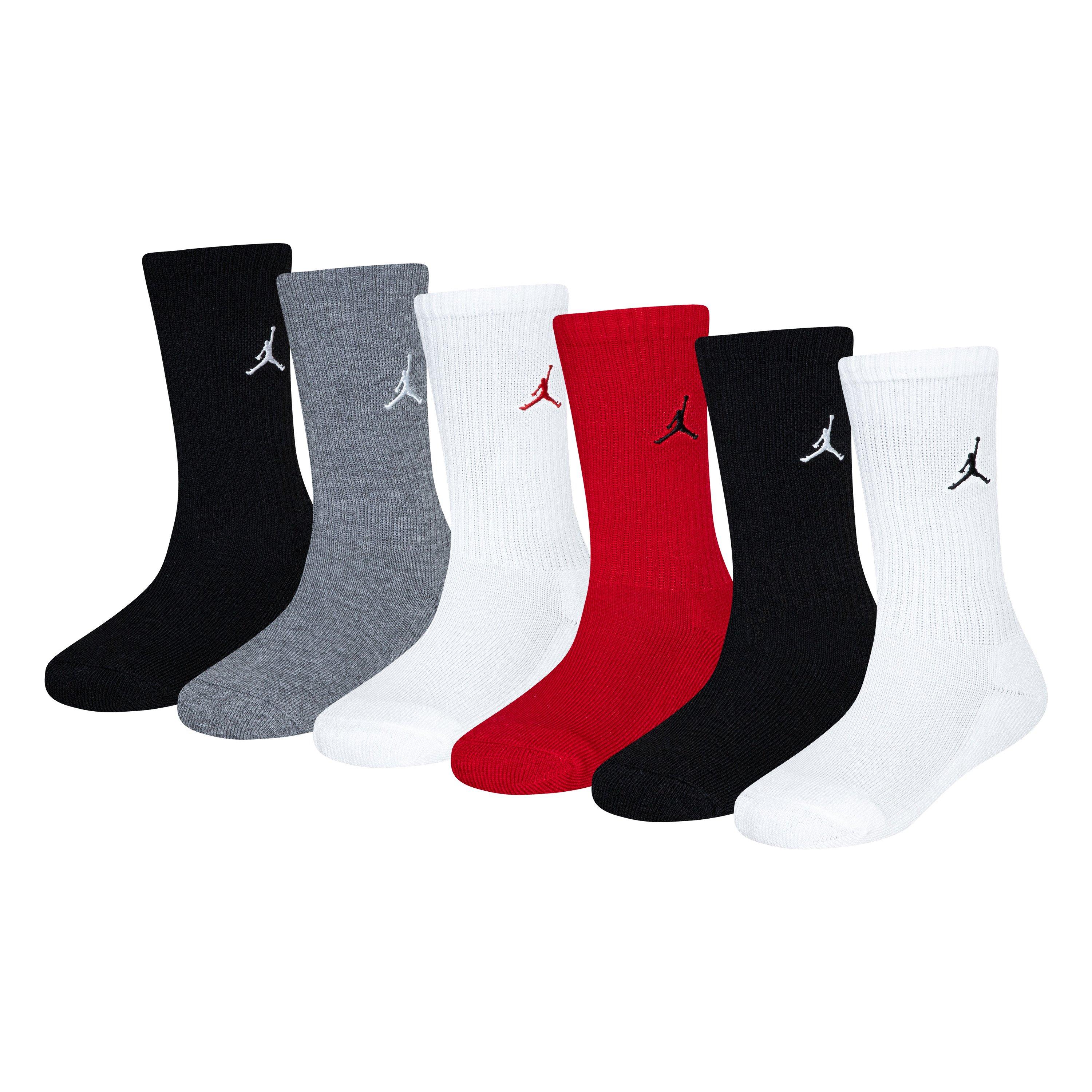 Jordan Fit Everyday Essential Youth Multi-Color Crew Socks (6-Pack)