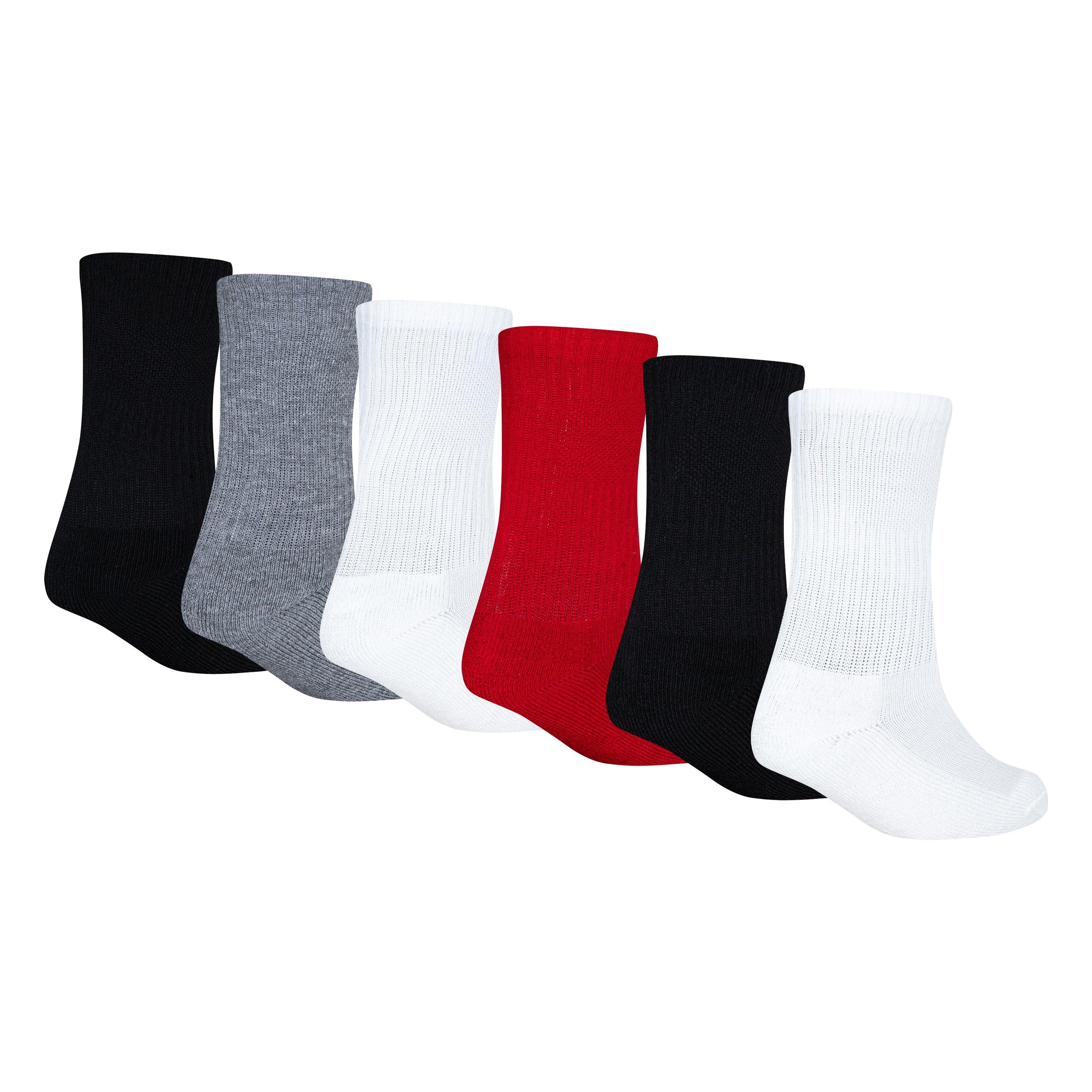 Jordan Fit Everyday Essential Youth Multi-Color Crew Socks (6-Pack)
