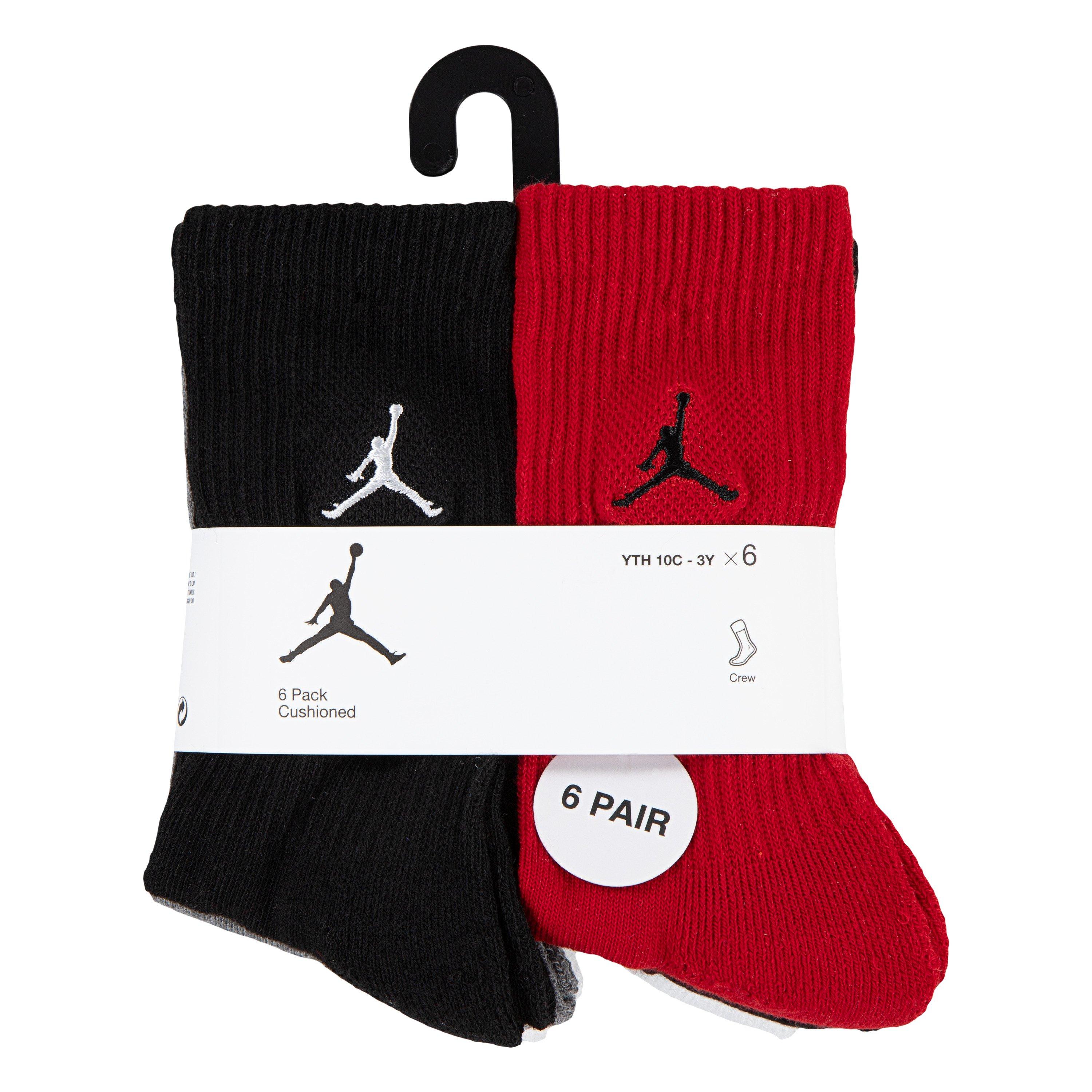 Jordan Everyday Essential 6-Pack Multi Crew Big Kids' Socks