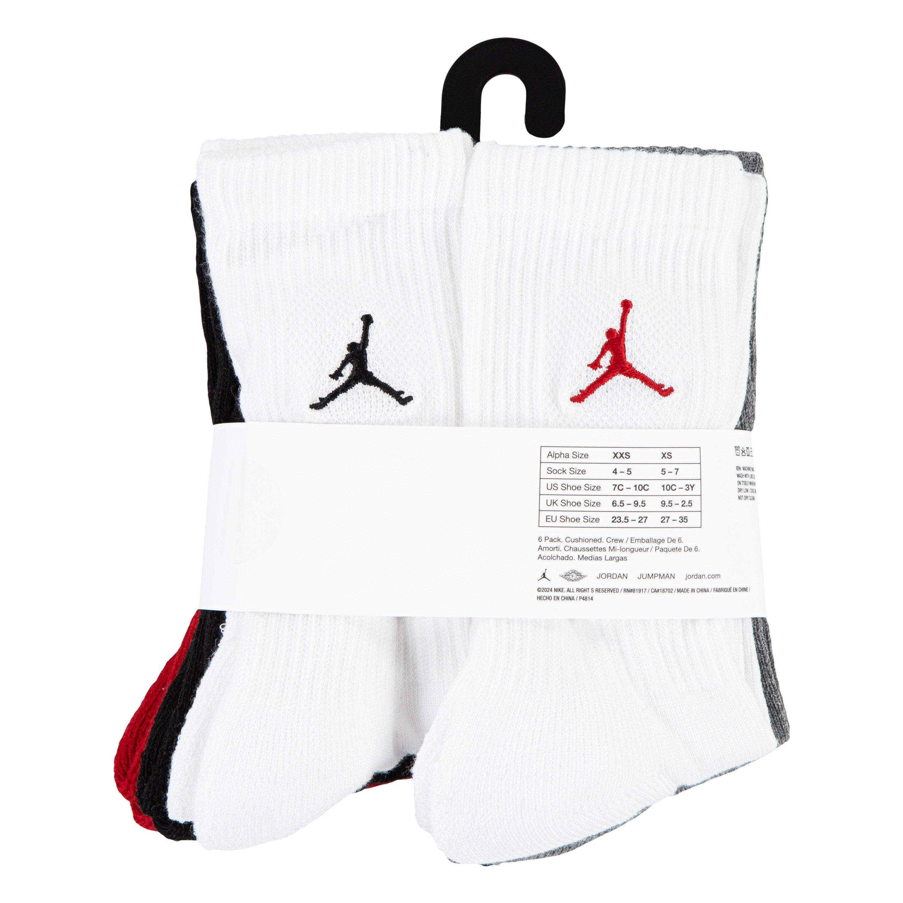 Jordan Everyday Essential 6-Pack Multi Crew Big Kids' Socks