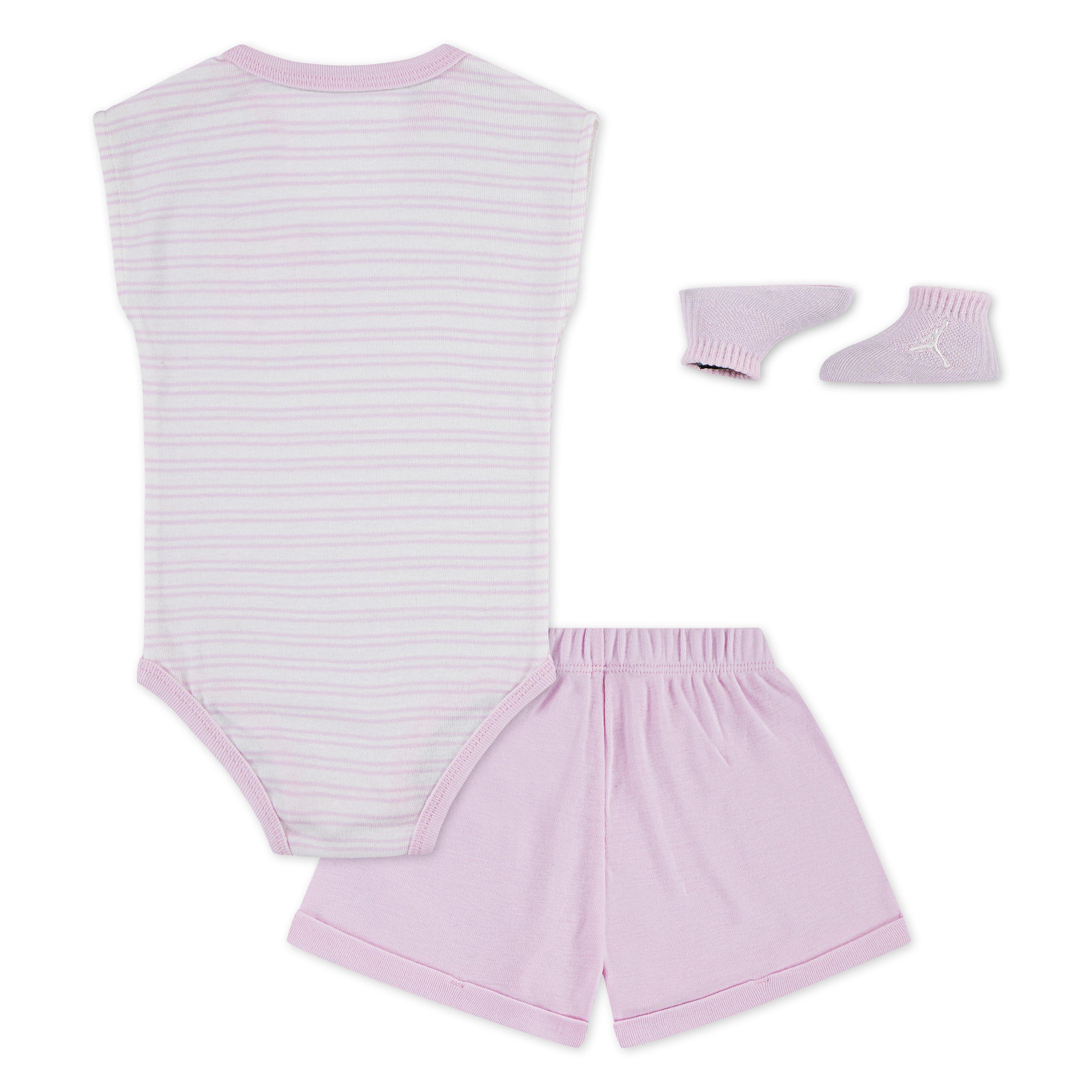 Jordan Essential Striped 3-Piece Pink Infant Girls' Set