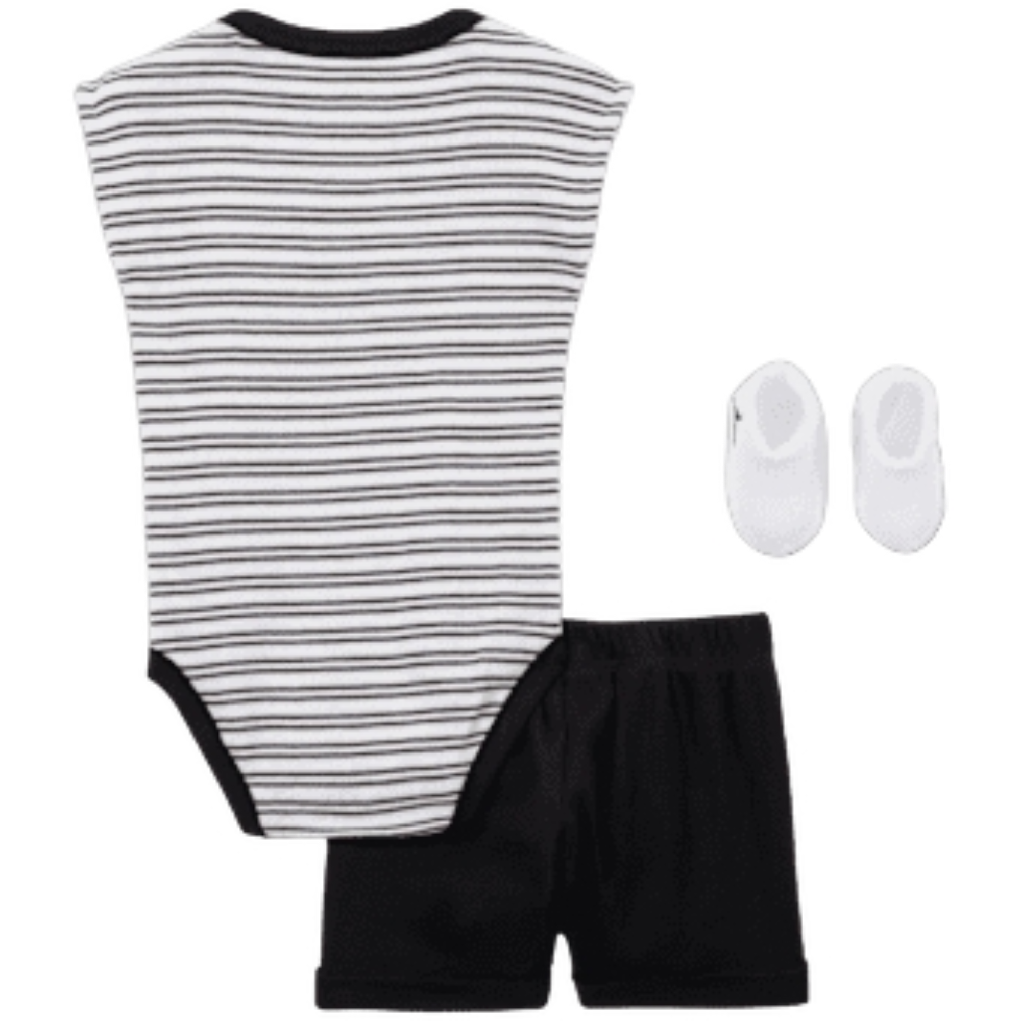 Jordan Essential Striped 3-Piece Infant Boys'' Black Set