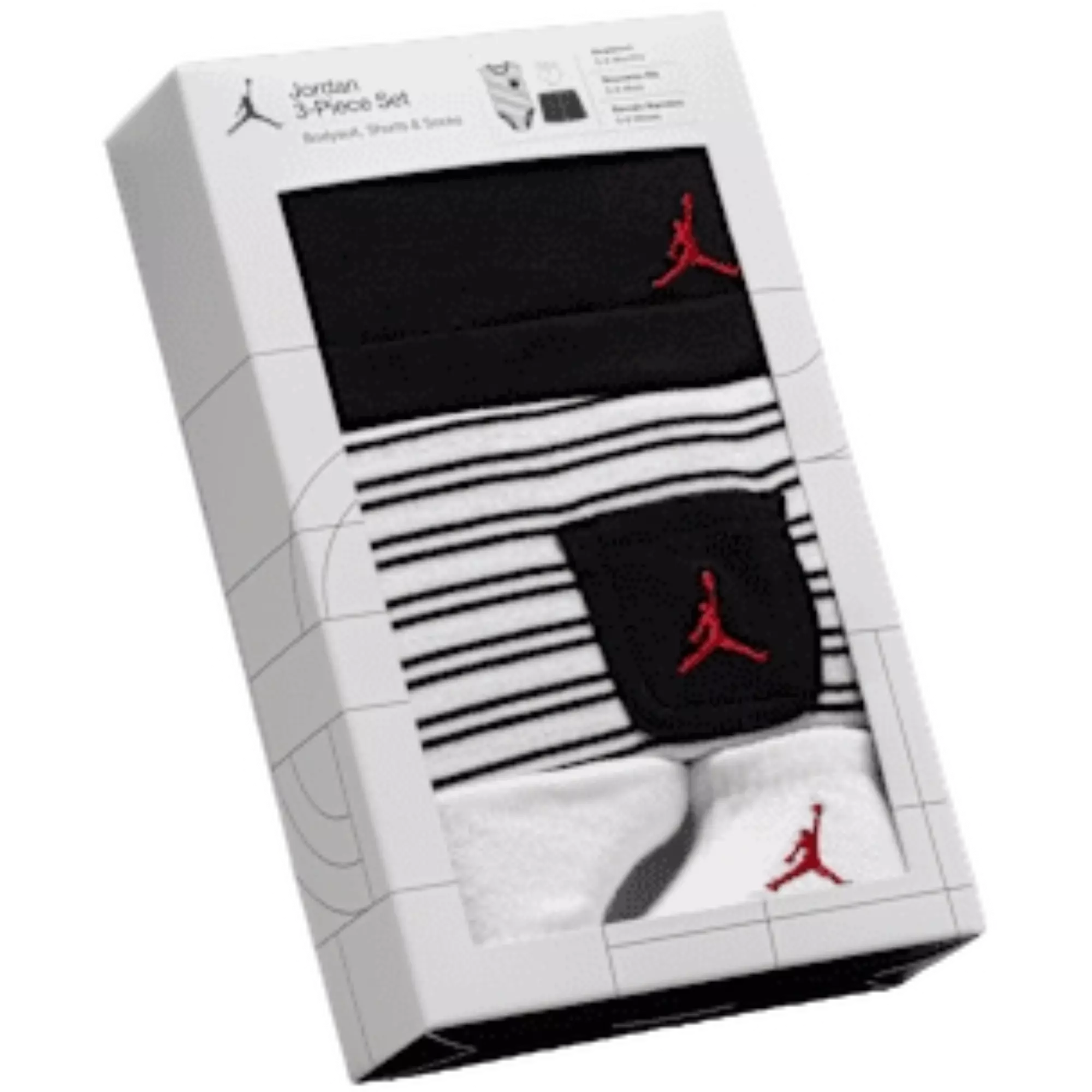 Jordan Infant Boys' Essential Striped 3-Piece Set - Black - BLACK