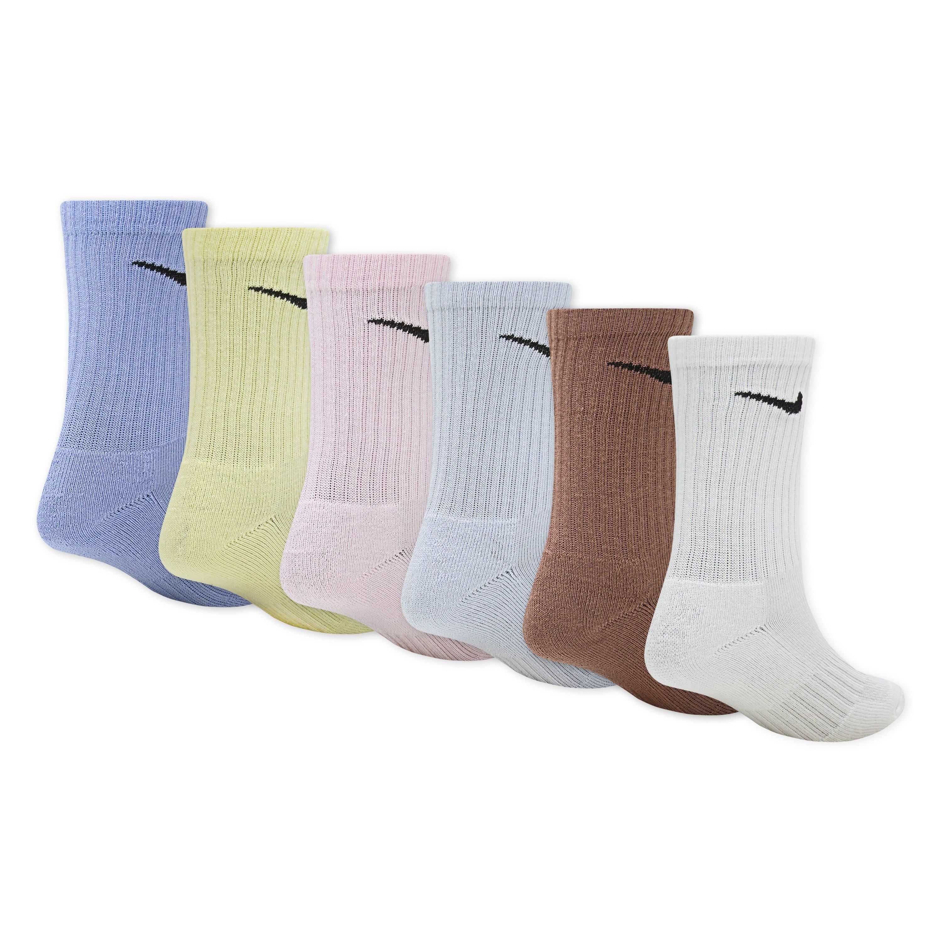 Nike Kids' Dri-FIT 6-Pack Crew Socks - Multi-Color Pack