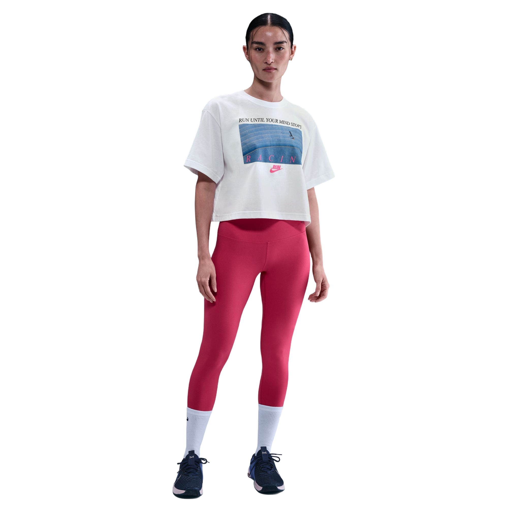 Nike Women's Sportswear Club Cropped Tee - WHITE Thumbnail View 1