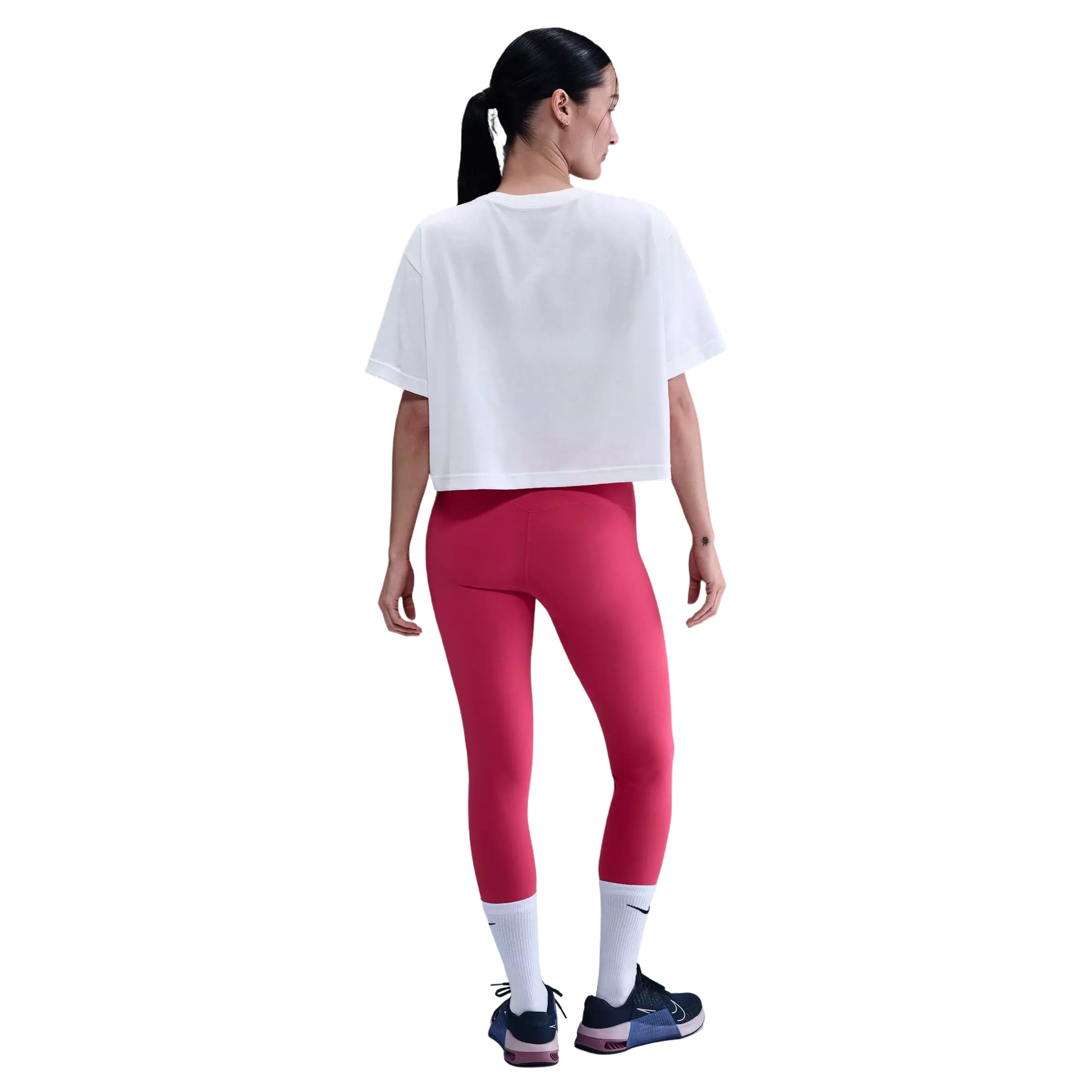 Nike Women's Sportswear Club Cropped Tee - WHITE