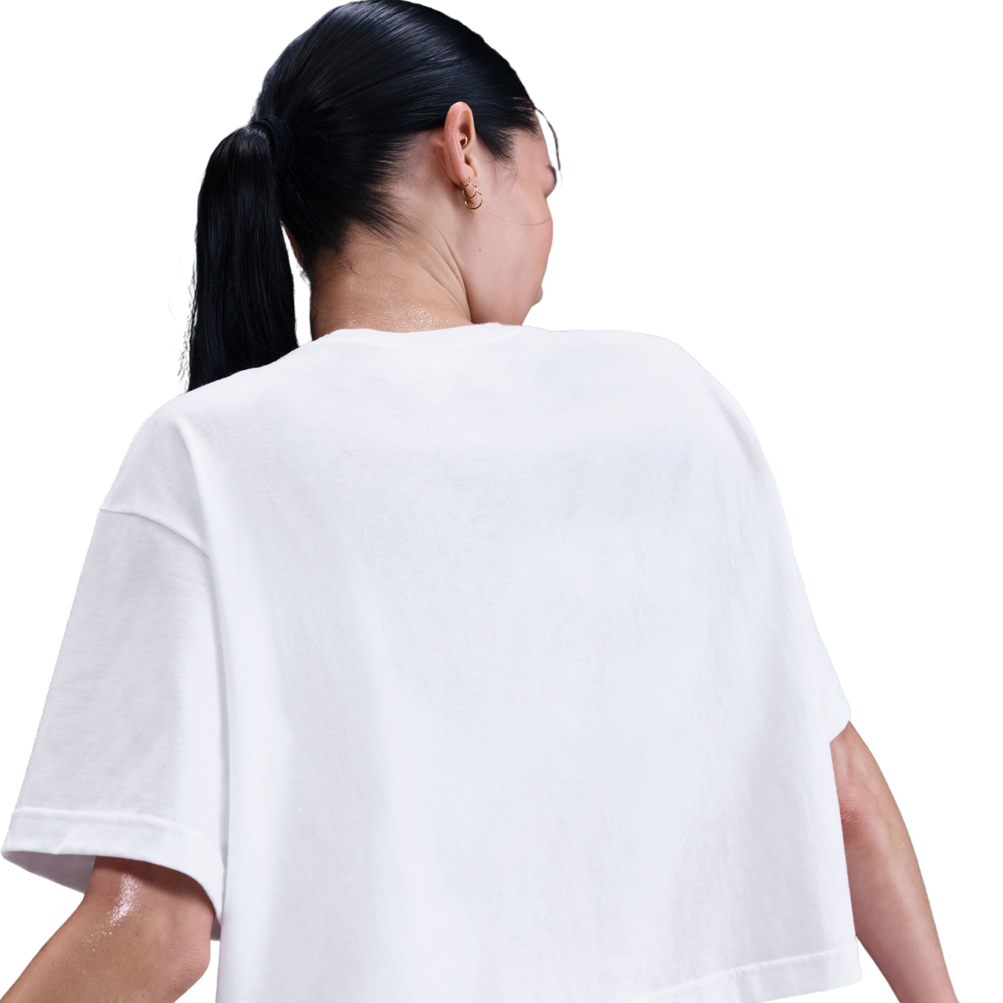 Nike Women's Sportswear Club Cropped Tee - WHITE Thumbnail View 4
