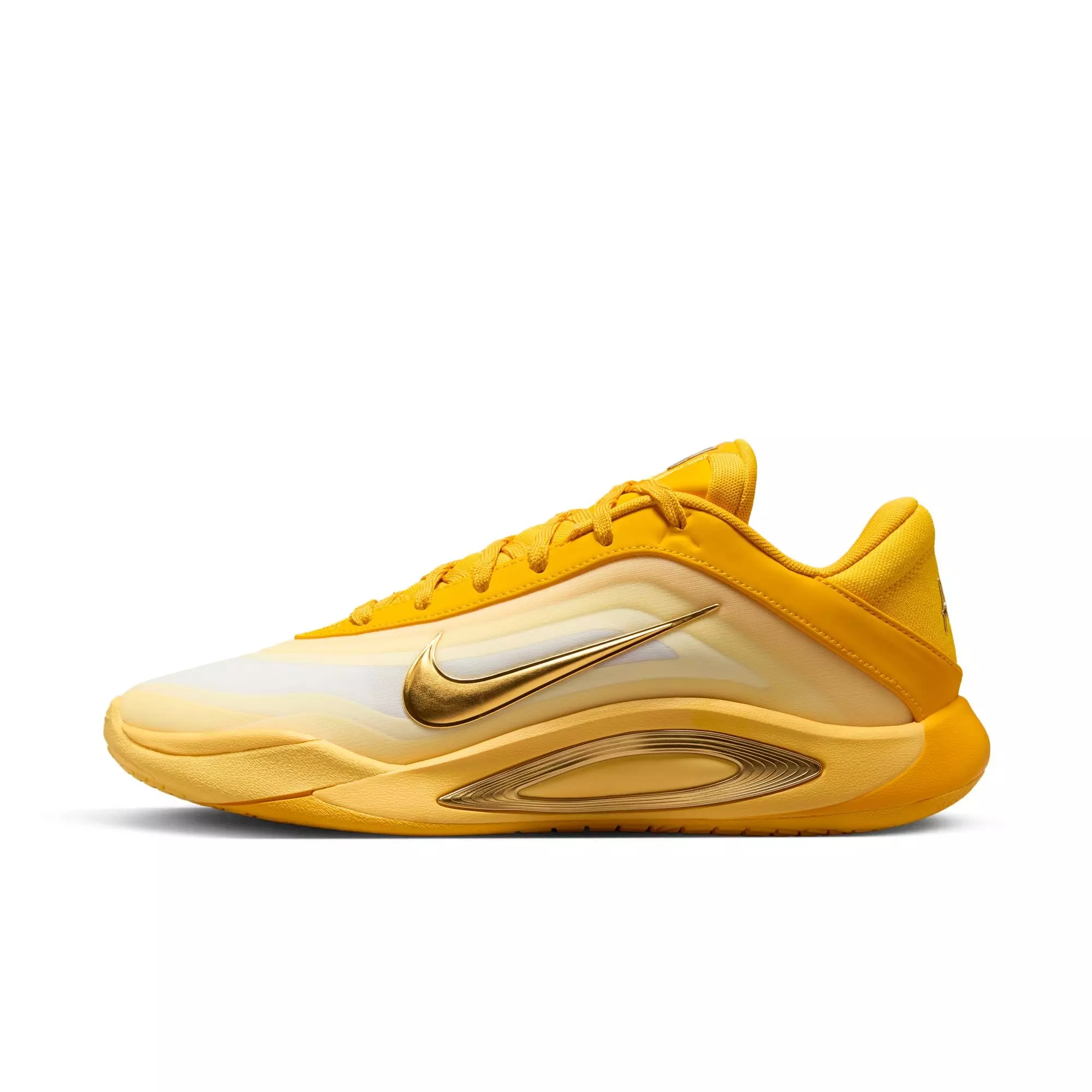 Nike A'One "Sunrise" Basketball Shoe - UNIVERSITY GOLD/METALLIC GOLD/TOPAZ GOLD