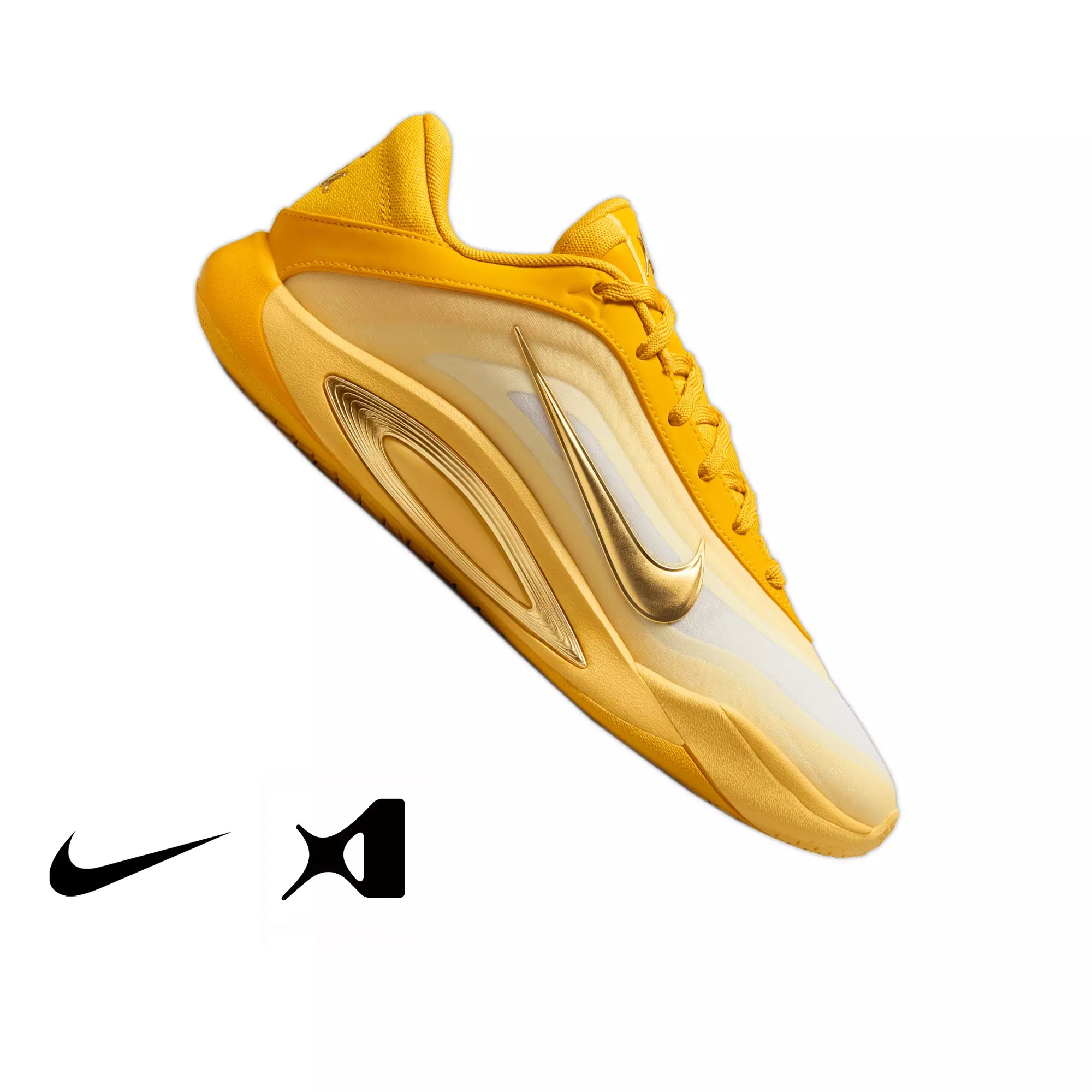 Nike A'One "Sunrise" Basketball Shoe - UNIVERSITY GOLD/METALLIC GOLD/TOPAZ GOLD