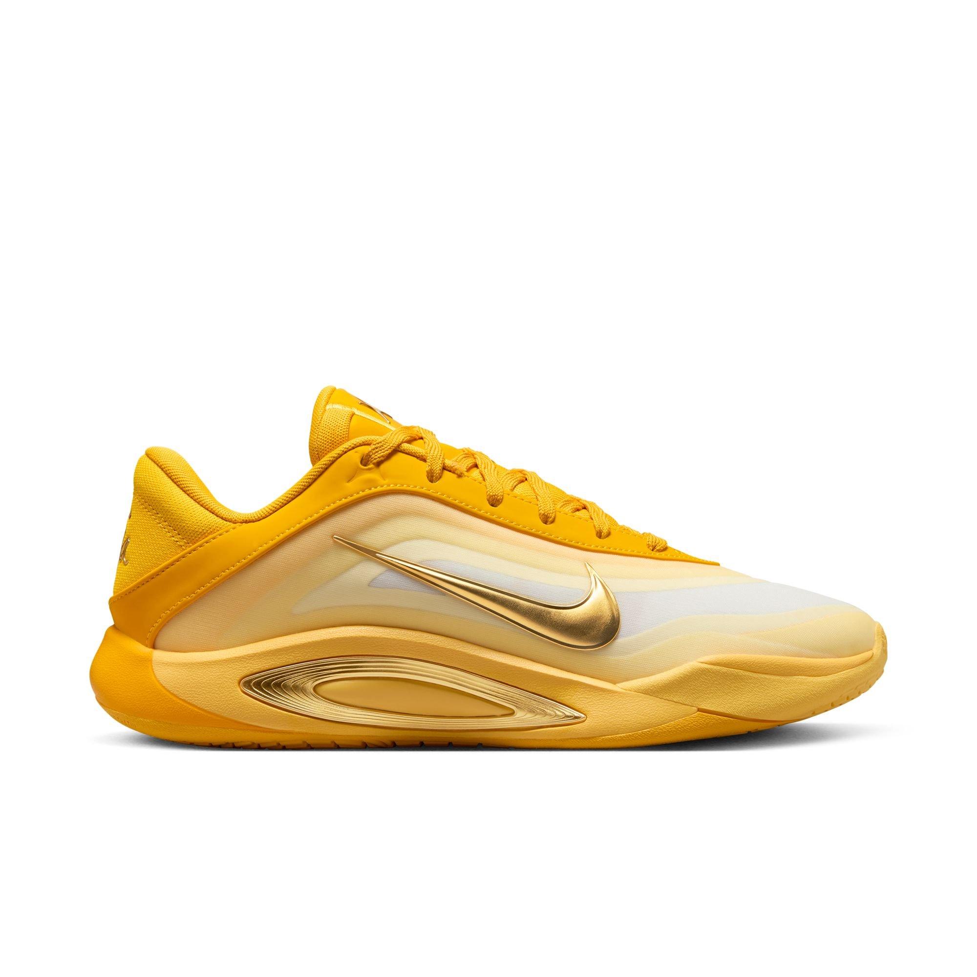 Nike A'One "Sunrise" Basketball Shoe - UNIVERSITY GOLD/METALLIC GOLD/TOPAZ GOLD Thumbnail View 1