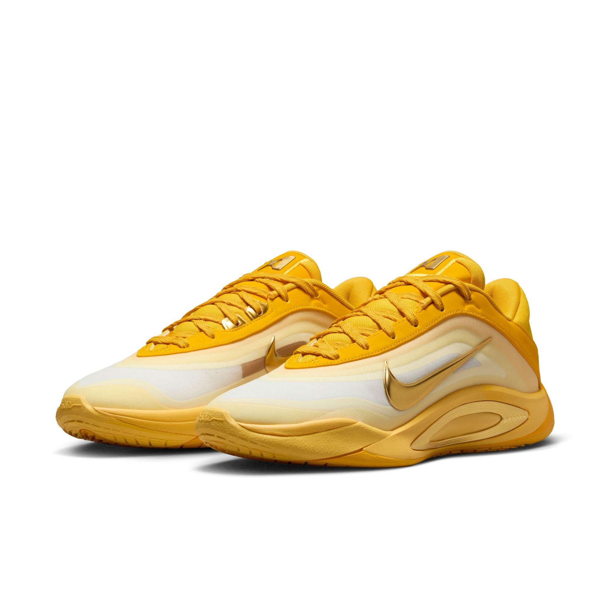 Nike A'One "Sunrise" Basketball Shoe - UNIVERSITY GOLD/METALLIC GOLD/TOPAZ GOLD Thumbnail View 3
