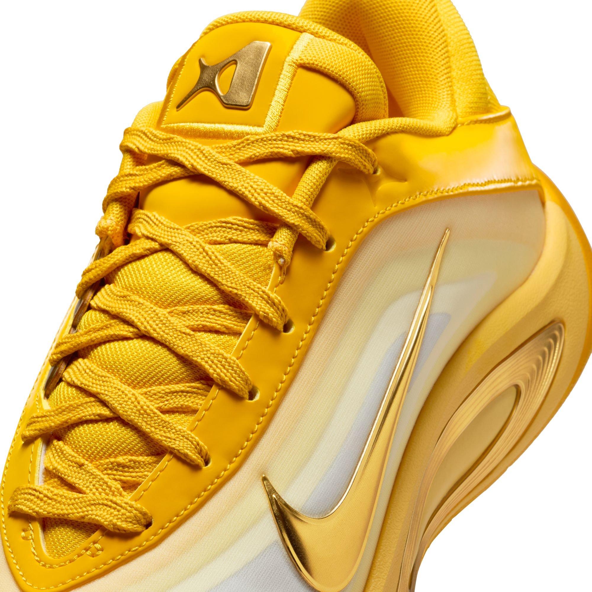 Nike A'One "Sunrise" Basketball Shoe - UNIVERSITY GOLD/METALLIC GOLD/TOPAZ GOLD Thumbnail View 4