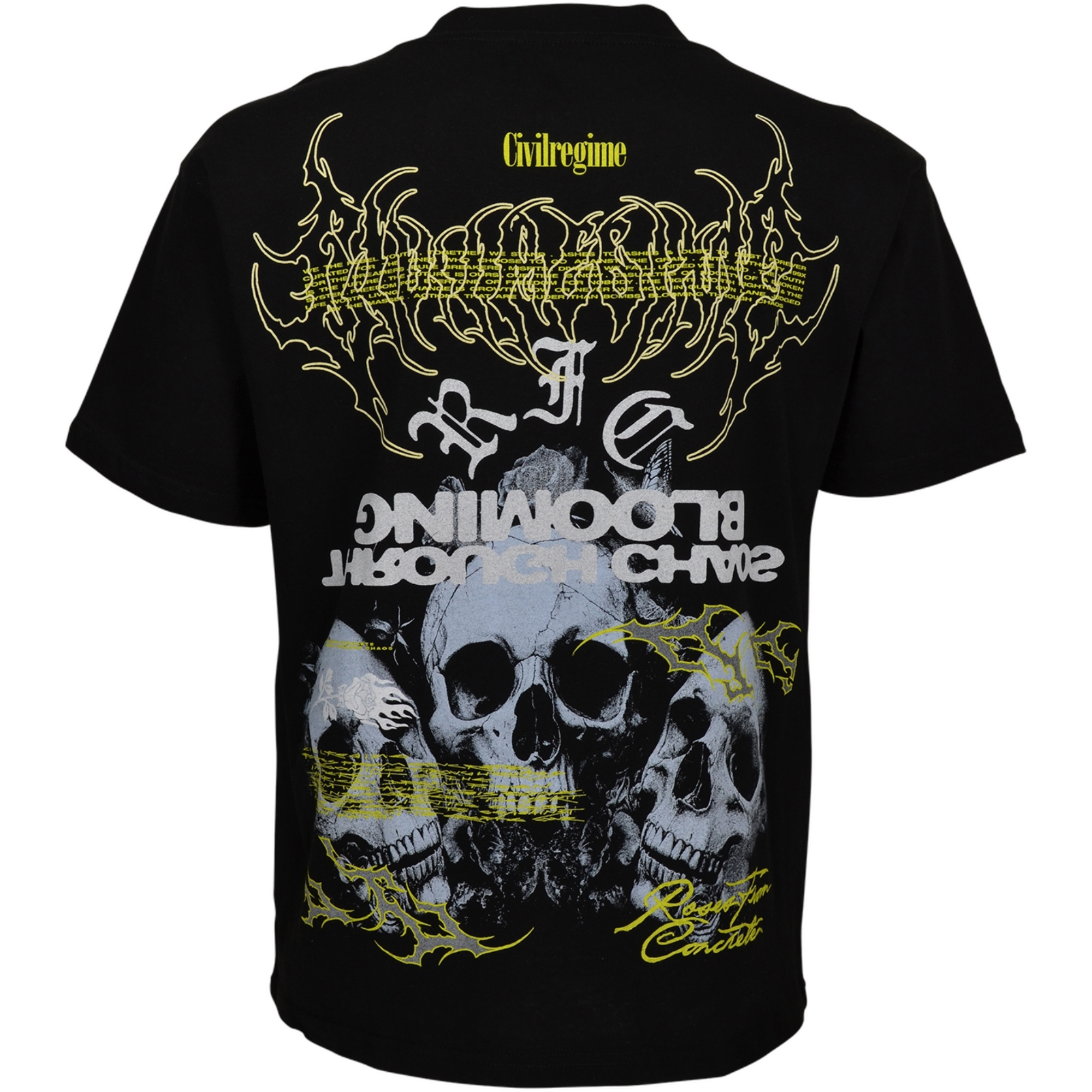 Civil Regime Men's Same Rebels Different Flames Tee - BLACK Thumbnail View 2