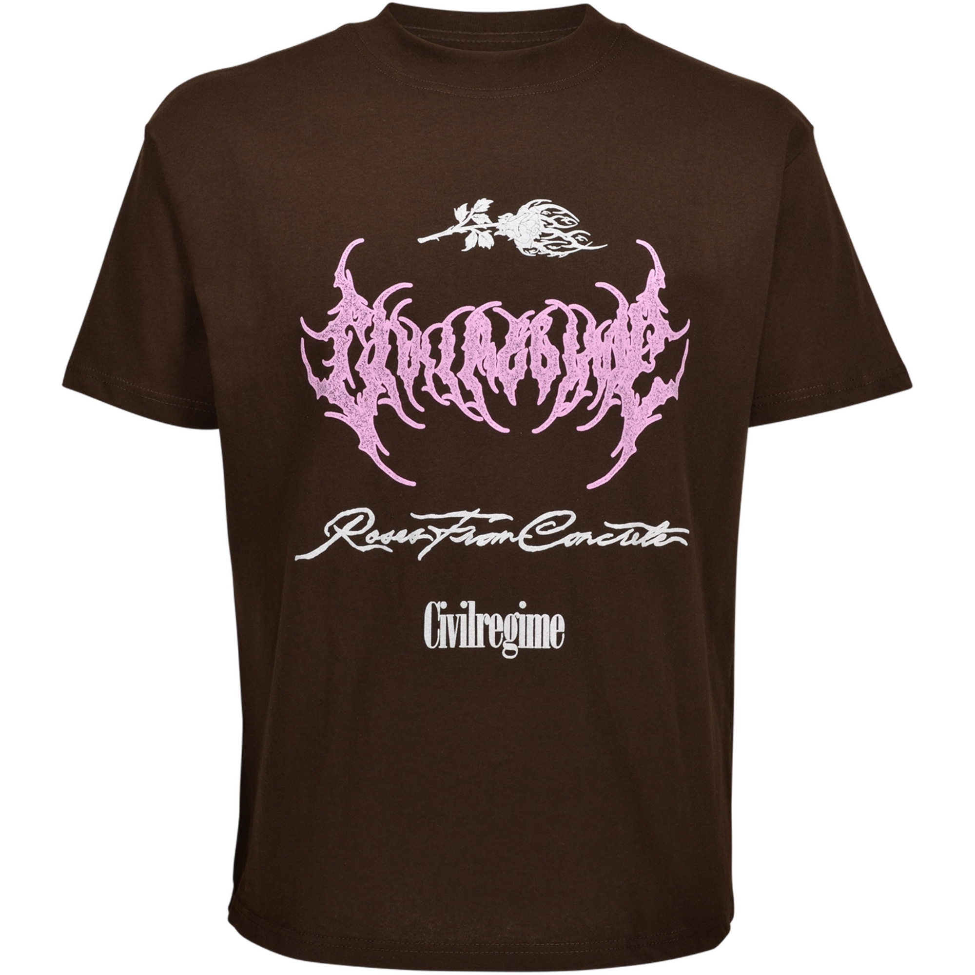 Civil Regime Men's Head Full of Roses Tee - BROWN Thumbnail View 1