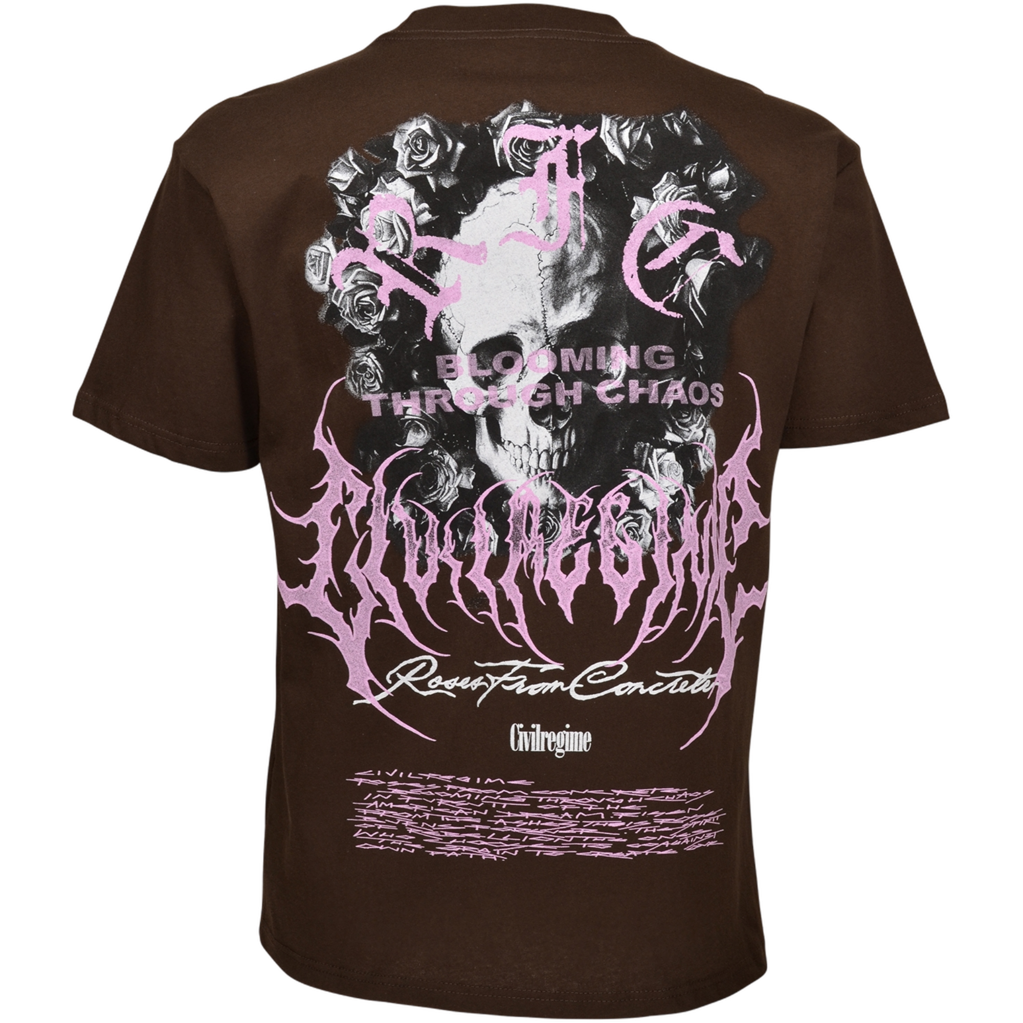 Civil Regime Men's Head Full of Roses Tee - BROWN Thumbnail View 2
