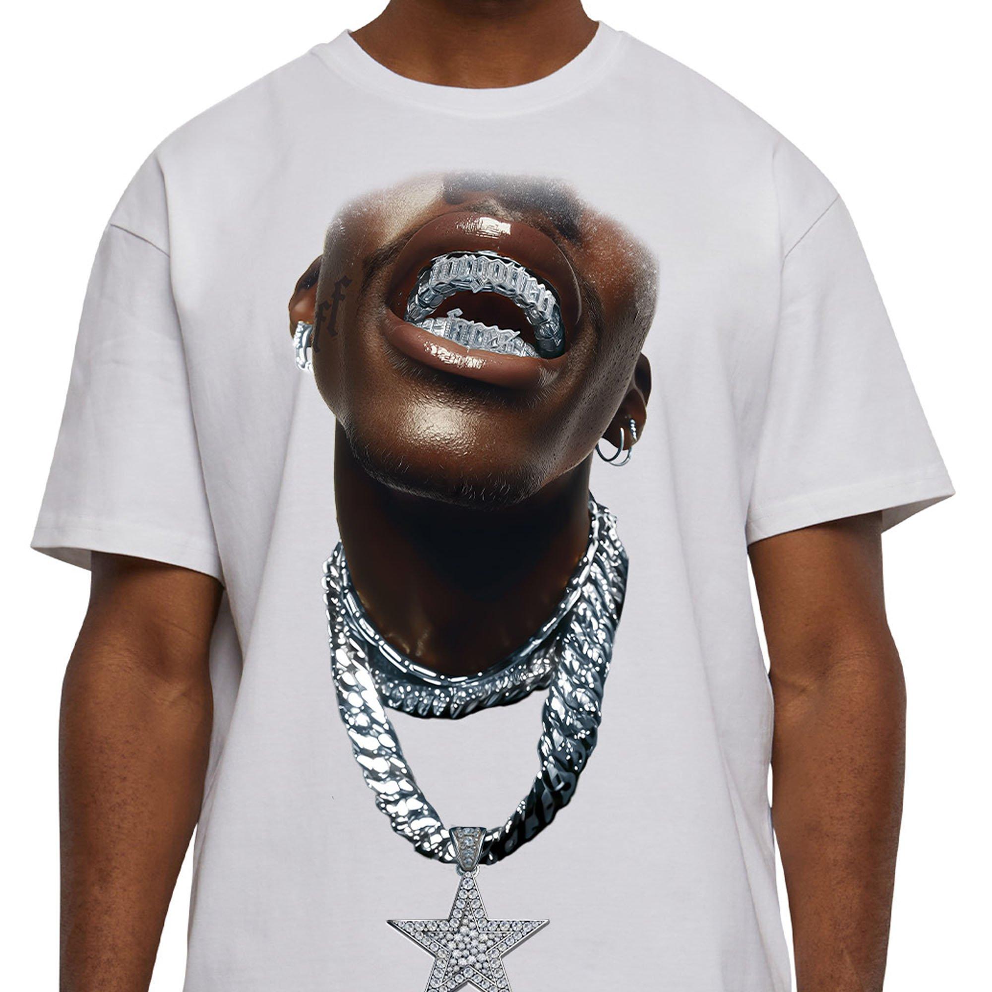 Forgotten Faces Men's Grill Dallas Tee - White - WHITE Thumbnail View 3