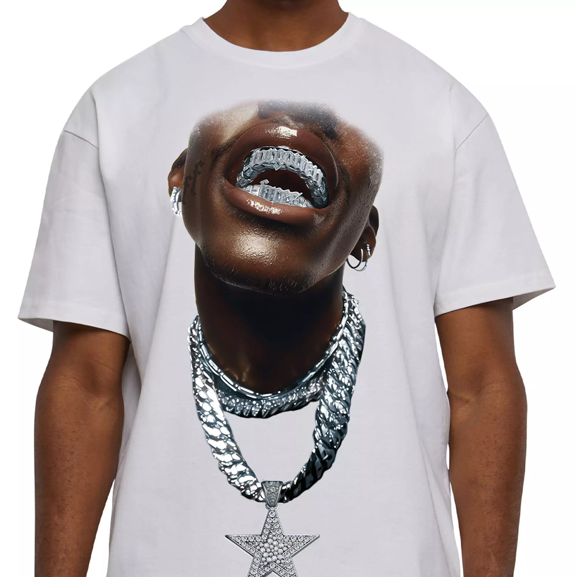 Forgotten Faces Men's Grill Dallas Tee - White - WHITE