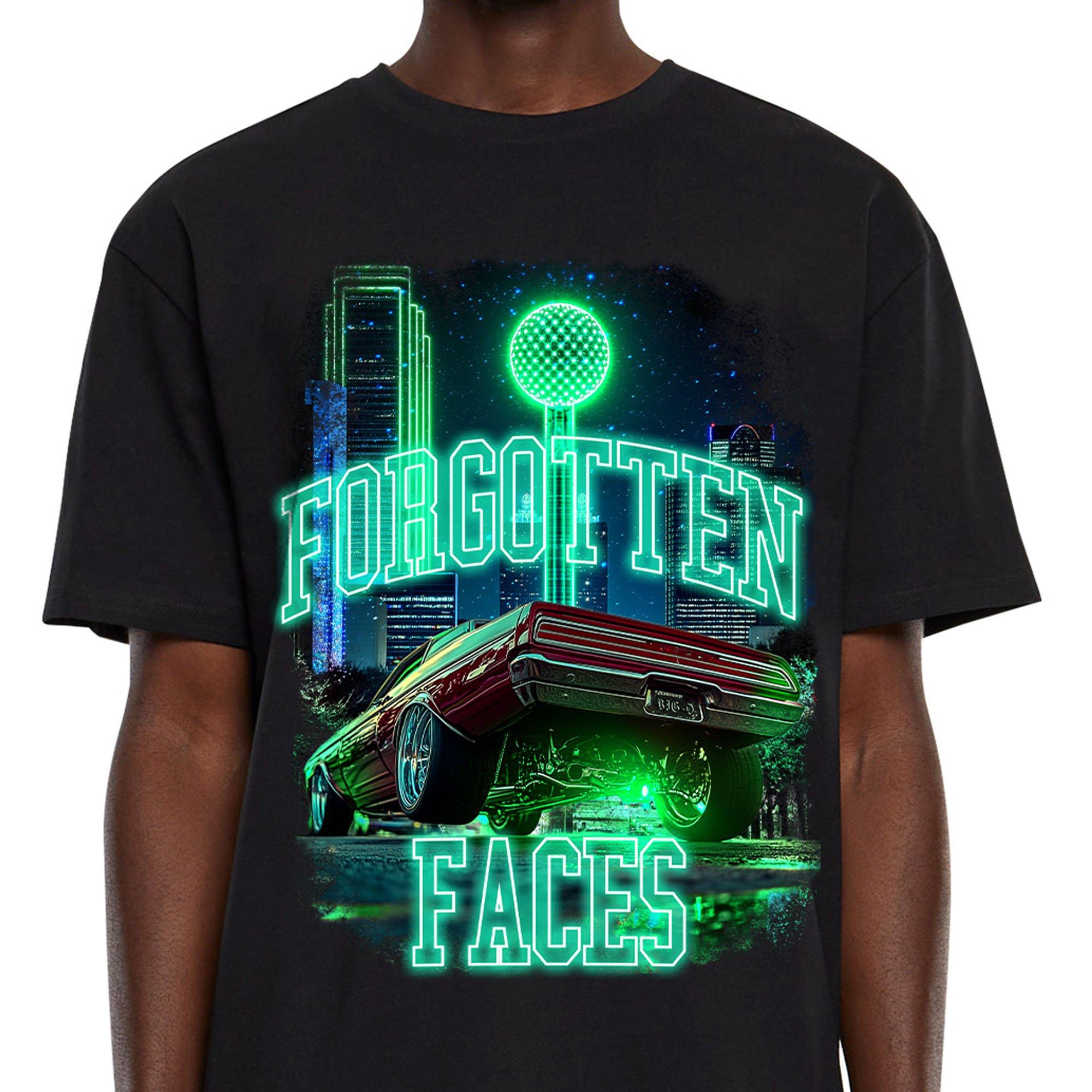 Forgotten Faces Men's Dallas Downtown Tee - Black - BLACK Thumbnail View 3