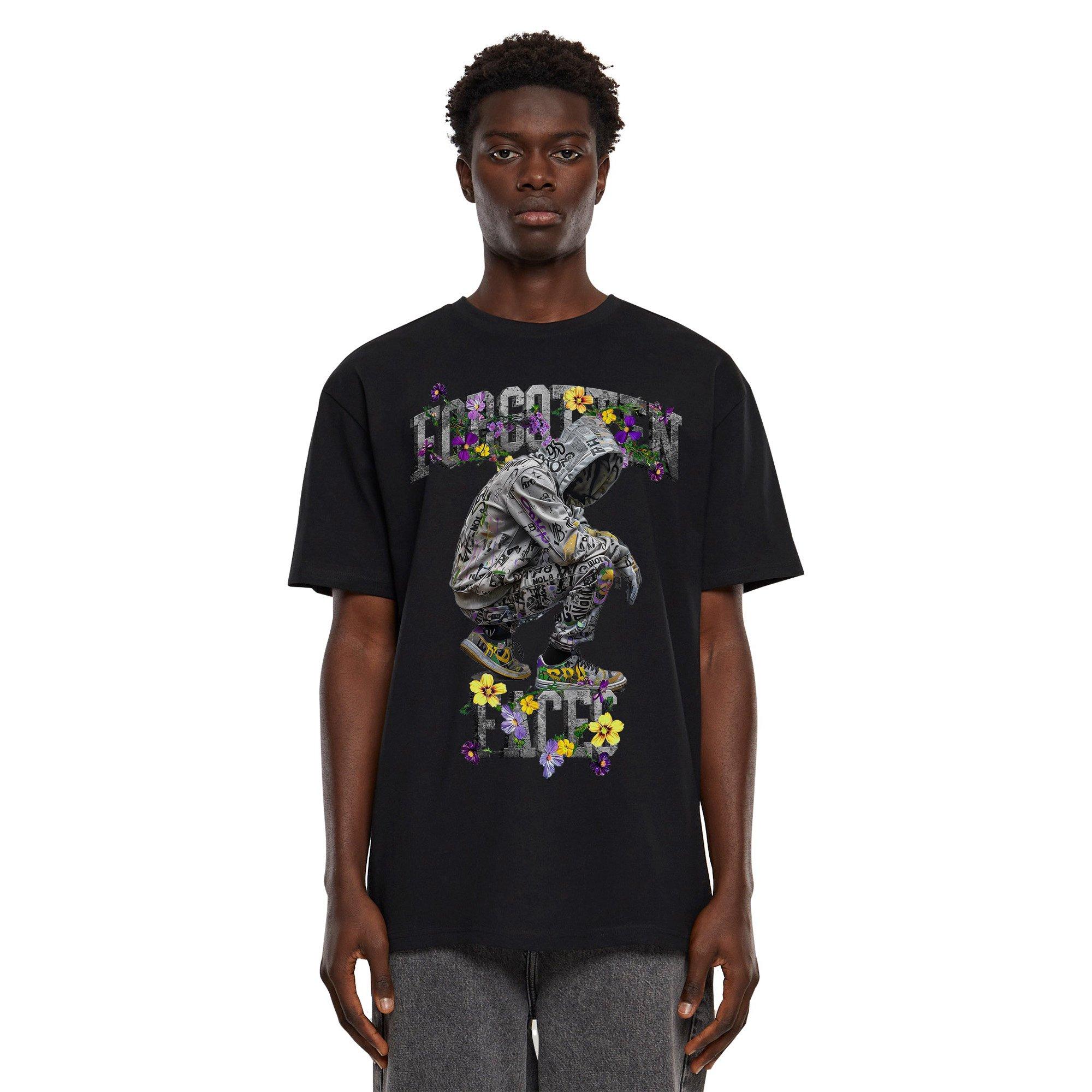 Forgotten Faces Men's Nola Hooded Ghost Tee - Black - BLACK Thumbnail View 1